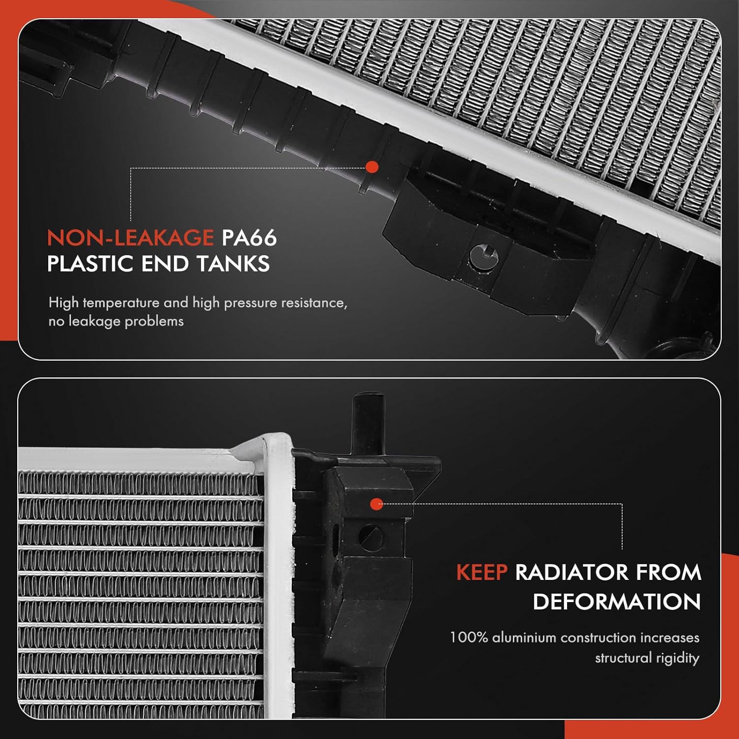 A-Premium Engine Coolant Radiator Assembly Compatible with Ford Taurus 2013-2019 & Lincoln MKS 2013-2016, 3.5L 3.7L