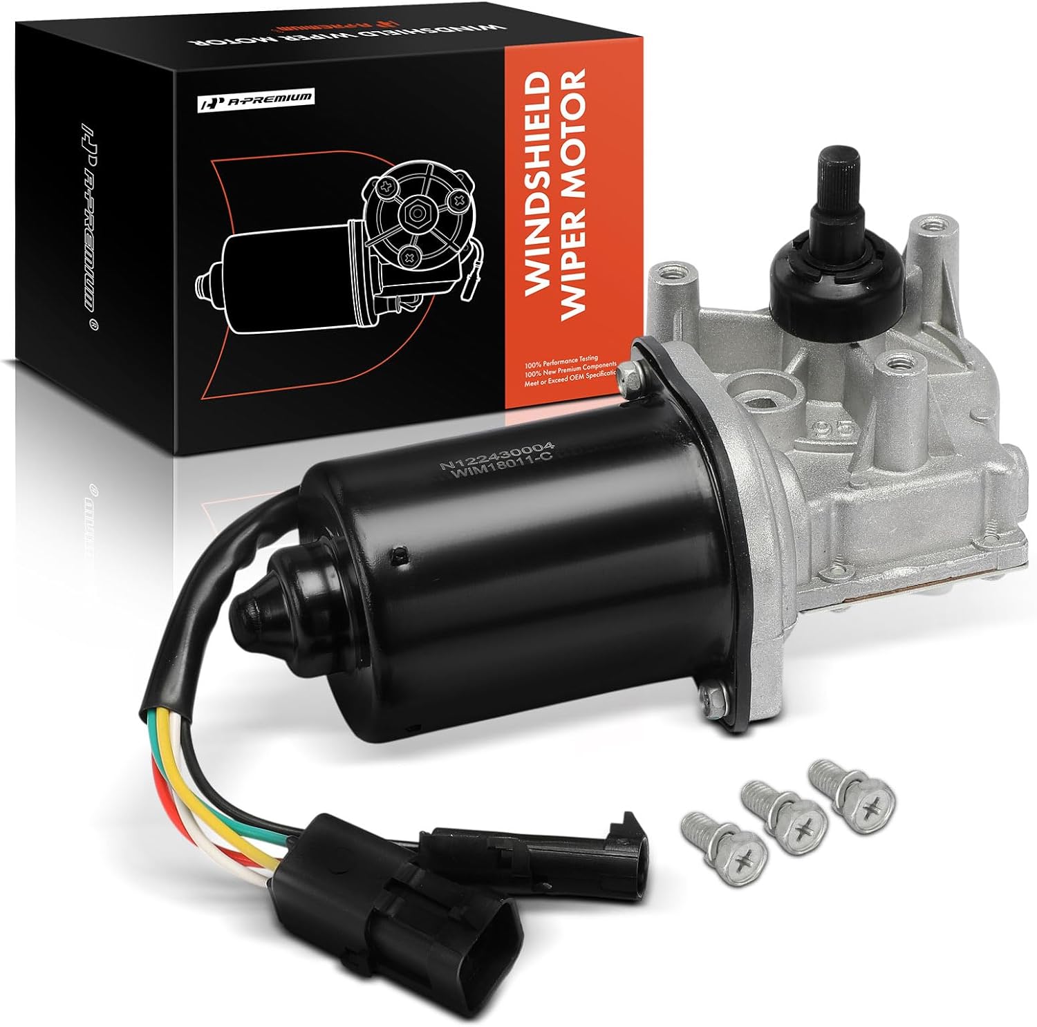 A-Premium Front Windshield Wiper Motor Compatible with Mack C Series Ch Series Fusi2023 Series 1988-2023 Visi2023 Series Granite Series Pinnacle Series Titan Series Volvo Truck, 5-Pin