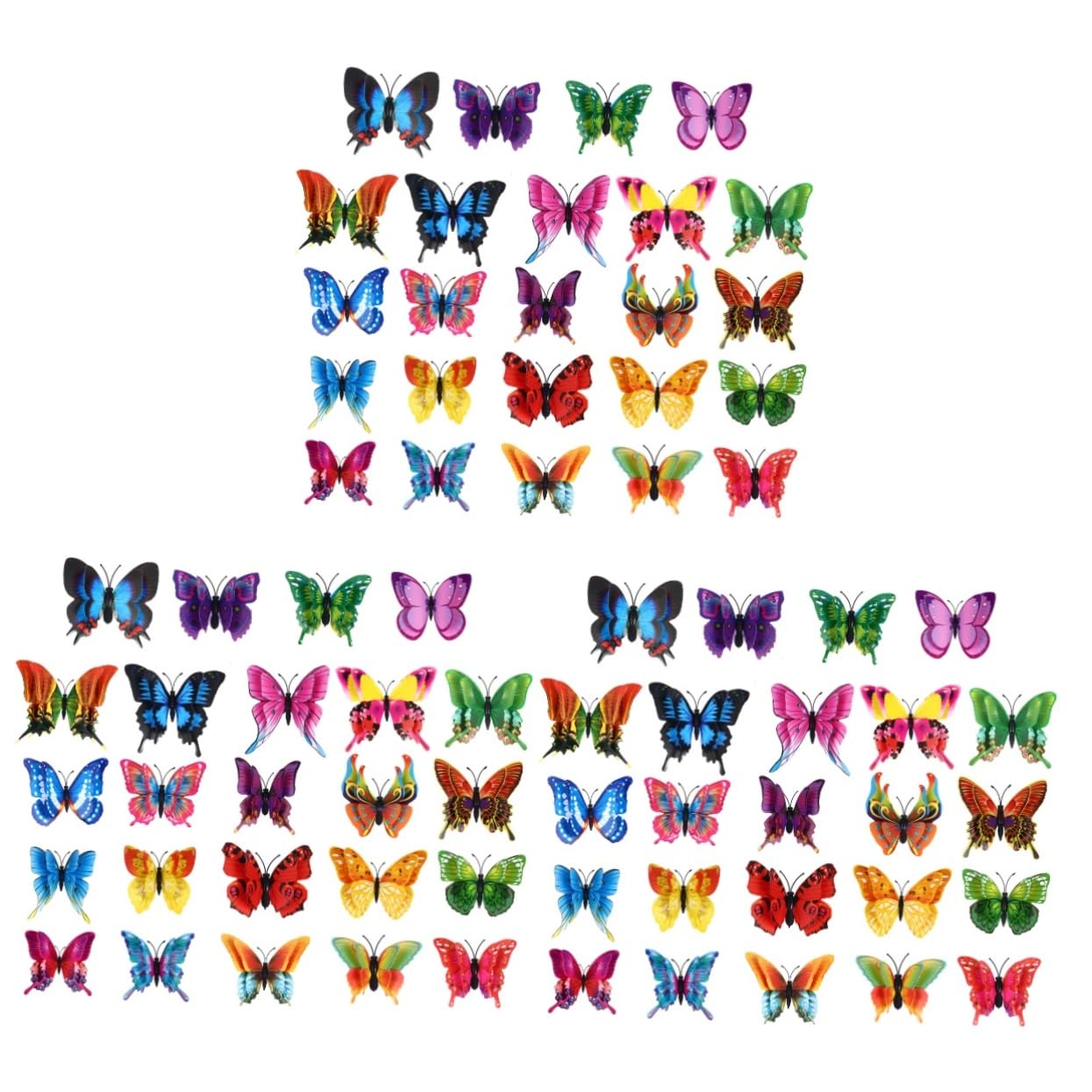 SHINEOFI 6 Set Adesivi Murali Farfalle Colorate Decorazioni Creative e Ufficio Facili da Applicare e Rimovibili per Superfici Lisce
