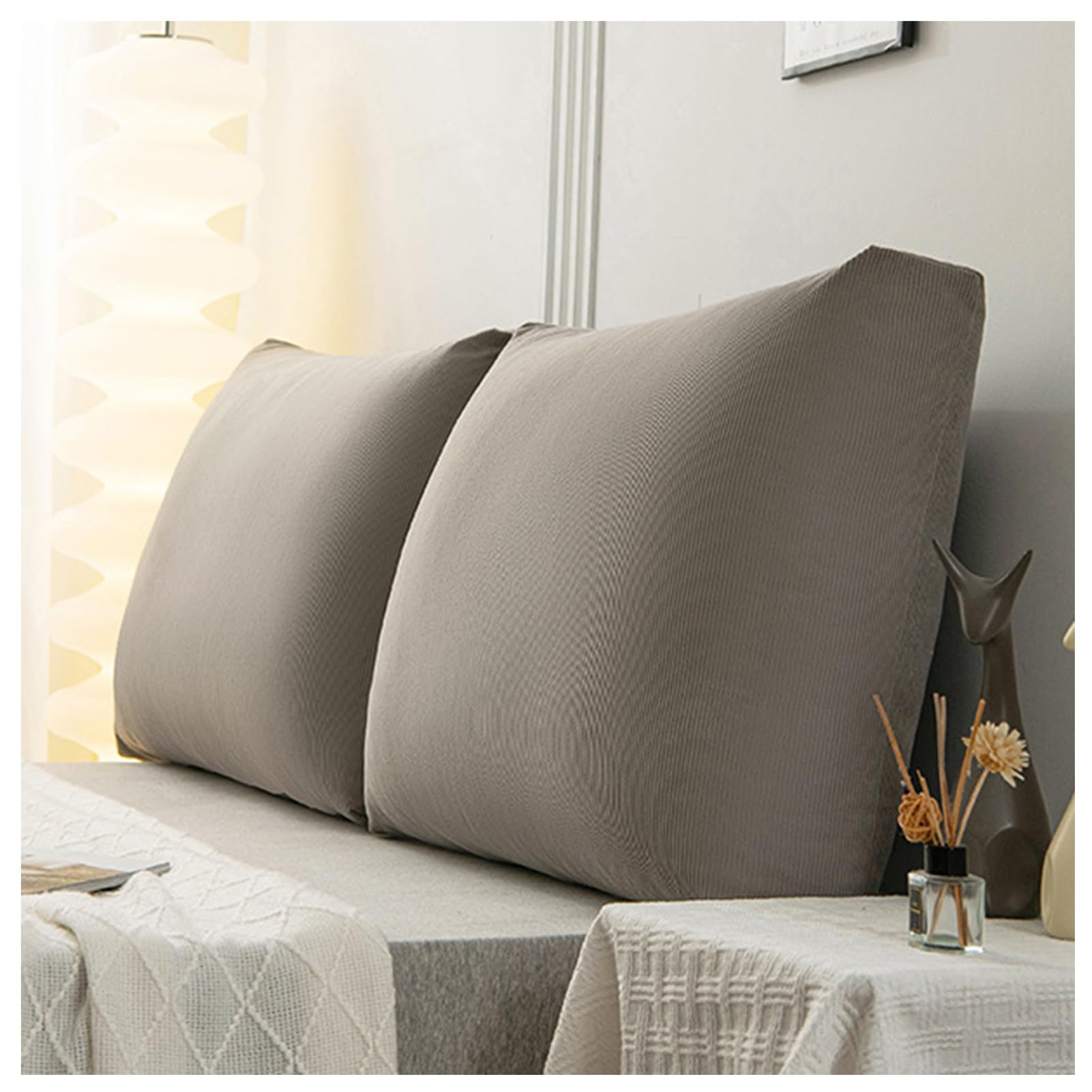 Coussin de soutien lombaire pour le bureau et la maison, grand coussin de soutien du dos doux, coussin de taille amovible pour chaises et canapés, idéal pour lire et se détendre