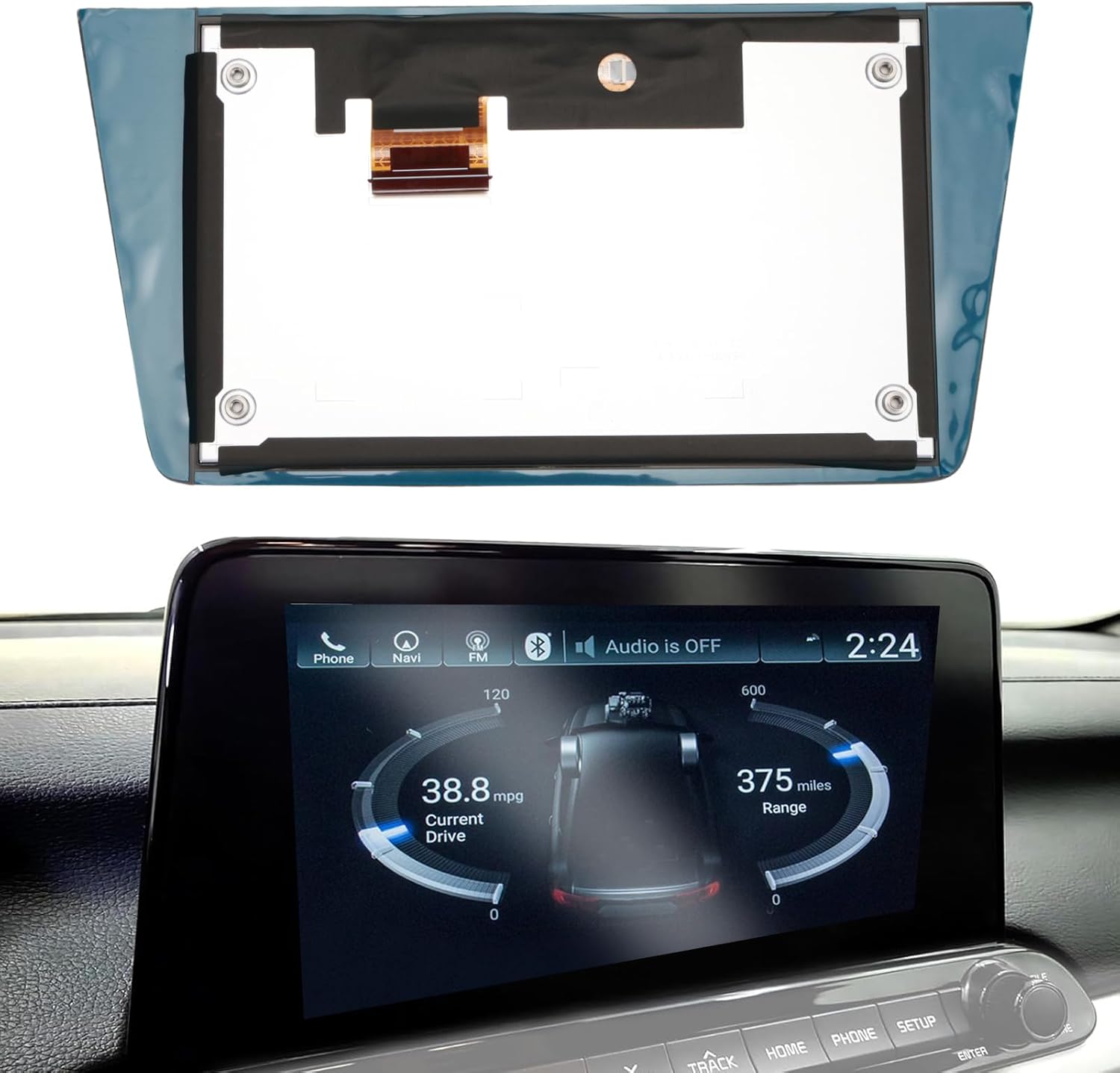 8 Inches LCD Display Touch Screen for Forte 1.6L 2.0L 2019-2021 LA080WV9 LA080WV9-SL05 96160-M7070WK 96160M7070WK Only Display Touch Screen