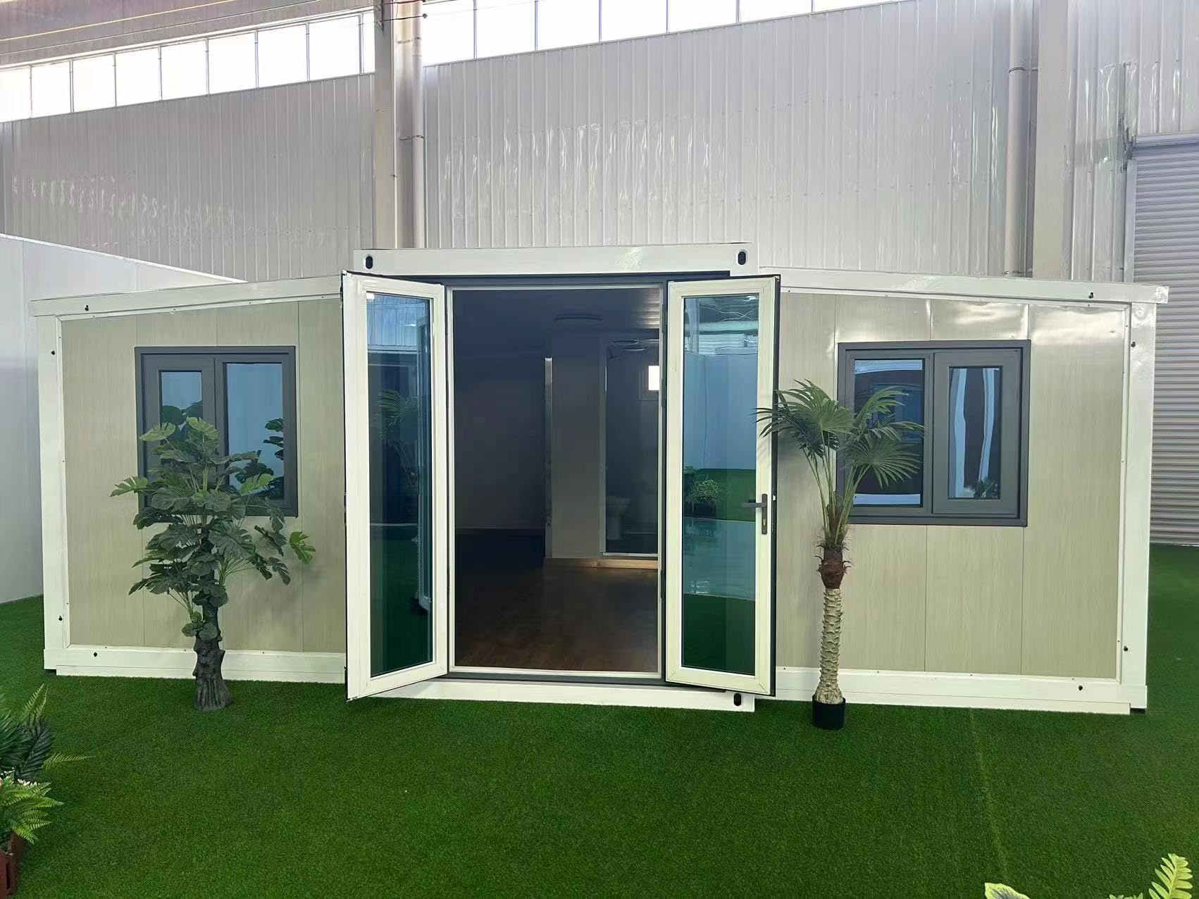 Expandable Mobile House,Prefab Tiny Home, 2 bedrooms, Complete Bathroom, Full Kitchen, Living Space. 20 ft Portable House.