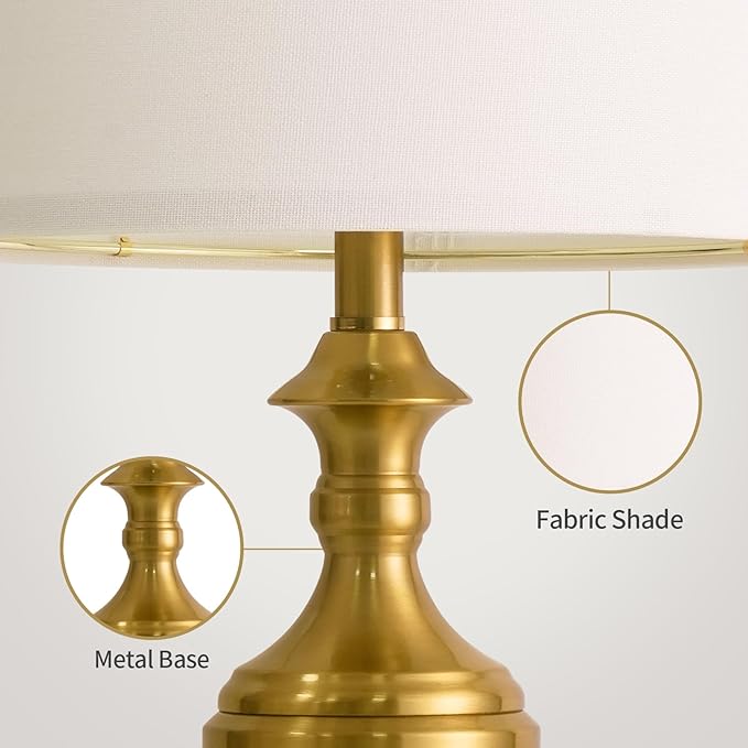 Lámparas de Mesa Doradas BOBOMOMO, Set de 2, 52 cm, Modernas miniatura 3