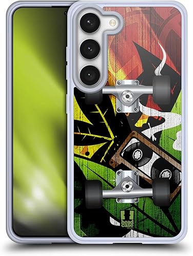 Head Case Designs Reggae Skateboards Soft Gel Case Compatible with Samsung Galaxy S23 5G