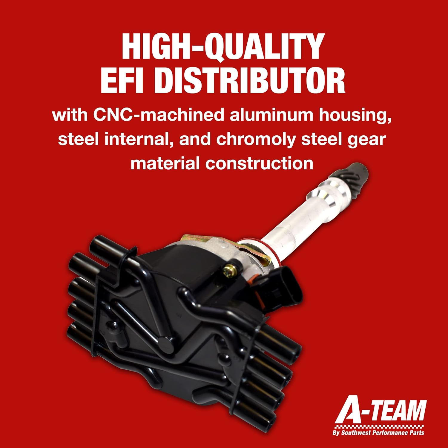 A-Team Performance - Complete Distributor - Compatible with Chevy GM EFI VORTEC 1996-2002 Small Block 5.0L 5.7L 305 350 Tahoe C1500 K1500 C2500 K2500 Black Cap