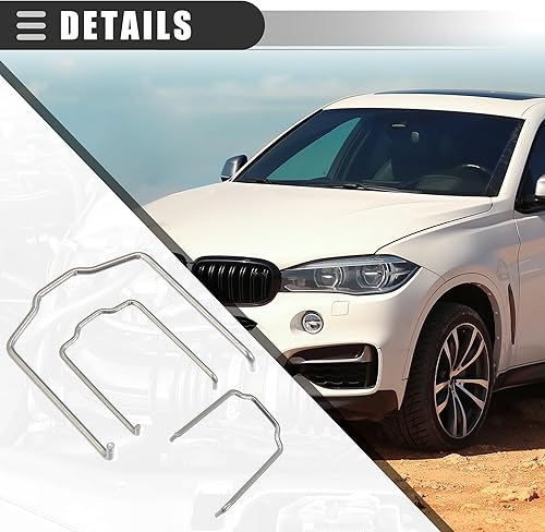 Miniatura 6 de Motoforti Muelle de retención de manguera de radiador, abrazadera de clip para zapata de caballo, para BMW E39 E38 E60 E90, metal, tono plateado, 1