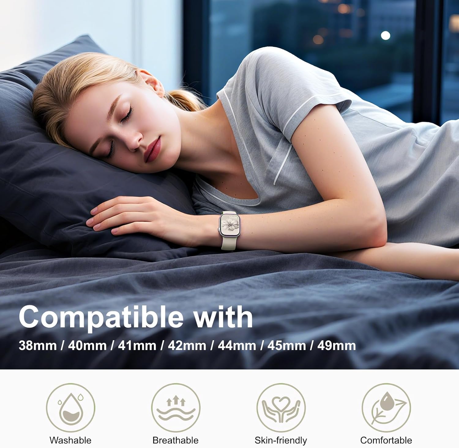 6 Pack Sport Band Compatible with Apple Watch Bands for Women Men, 38mm 40mm 41mm 42mm 44mm 45mm 46mm 49mm, Silicone Strap iWatch Band for Series 11 10 9 Ultra 8 7 6 5 4 SE 3 2 1 - Image 4