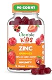 Lifeable Zinc Gummies for Kids |15mg | Great Tasting Kids Zinc Supplements | GMO Free Vegetarian Zinc Vitamins | for Healthy Skin and Immune Support for Kids and Children | 90 Gummies