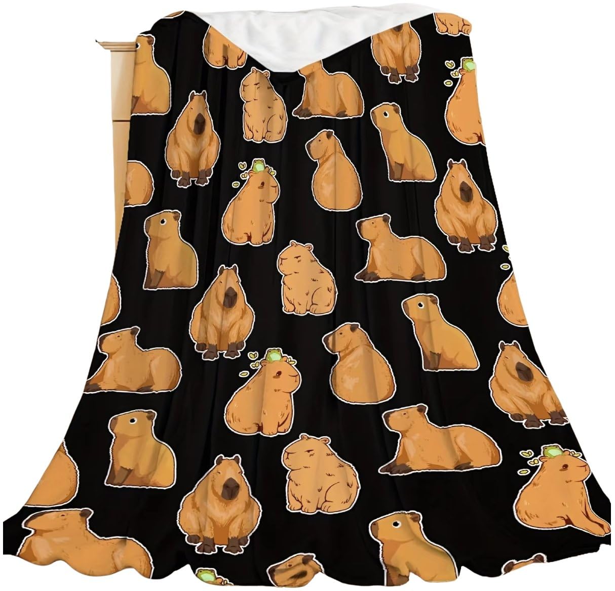 Couverture Capybara chaude et douce Hrippy plaid léger de voyage