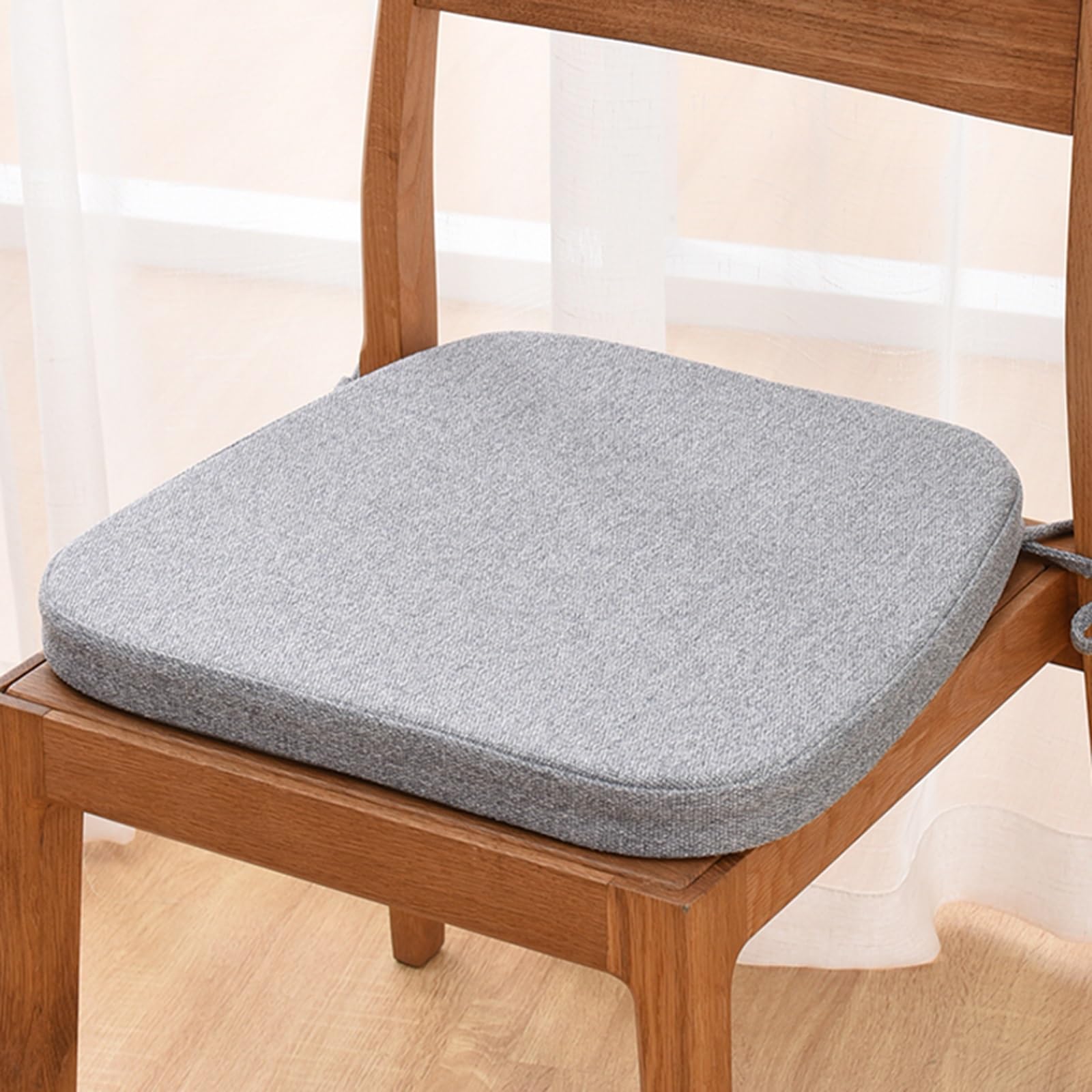 Coussin de siège en lin épais 44x43cm Konsilsa antidérapant amovible