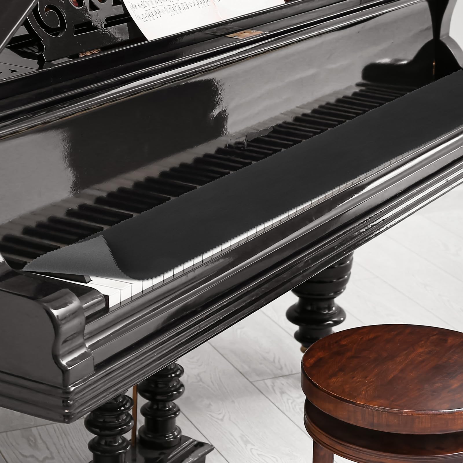 Piano Keyboard Anti-Dust Cover Fabric Key Covers Soft Pianos Keyboard Dust Cover Cloth Protective Dust Covers for Electronic Keyboards Digital Pianos