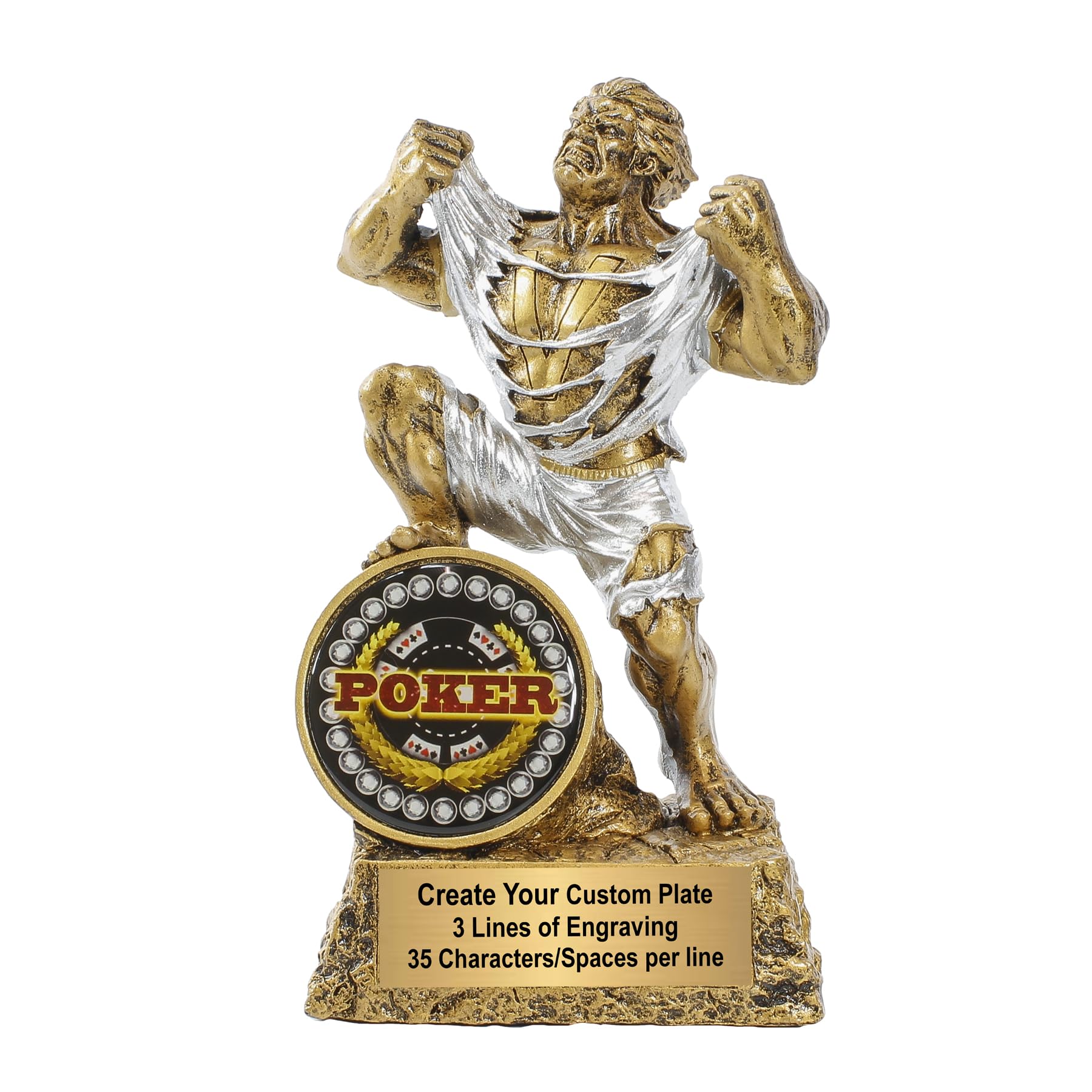 Monster Trophy - 6.75 Inch Tall - Engraved Victory Beast Award with Front Insert - Choose a Style and Make it Your own - Customize Now