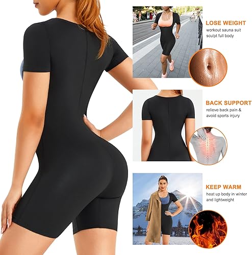 Miniatura 5 de URSEXYLY Traje de sauna para mujer, chaleco de sudor, entrenador de cintura, 3 en 1, adelgazante, moldeador de cuerpo completo, parte superior de