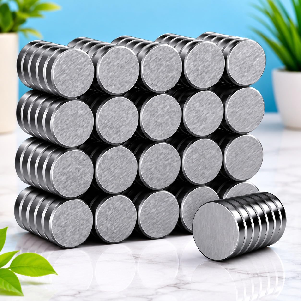 Small Round Magnets Set for Boards, Art and Crafts Work, Home Improvement, Decorative Fridge Stickers & DIY School Hobby Projects, Office Boards| (15 * 3 mm, Pack of 10)-image-39