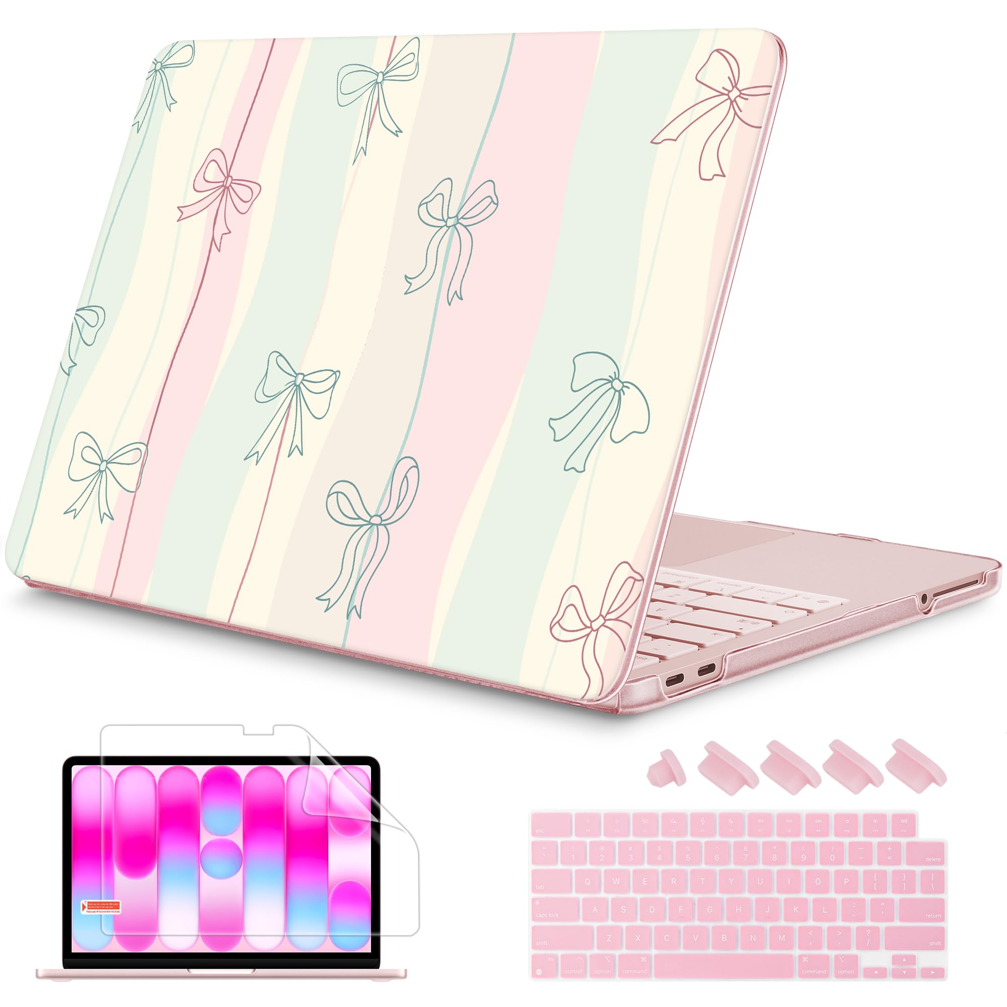Carcasa MacBook Neo 13 2026 A3404 con protector de teclado transparente Mektron 8