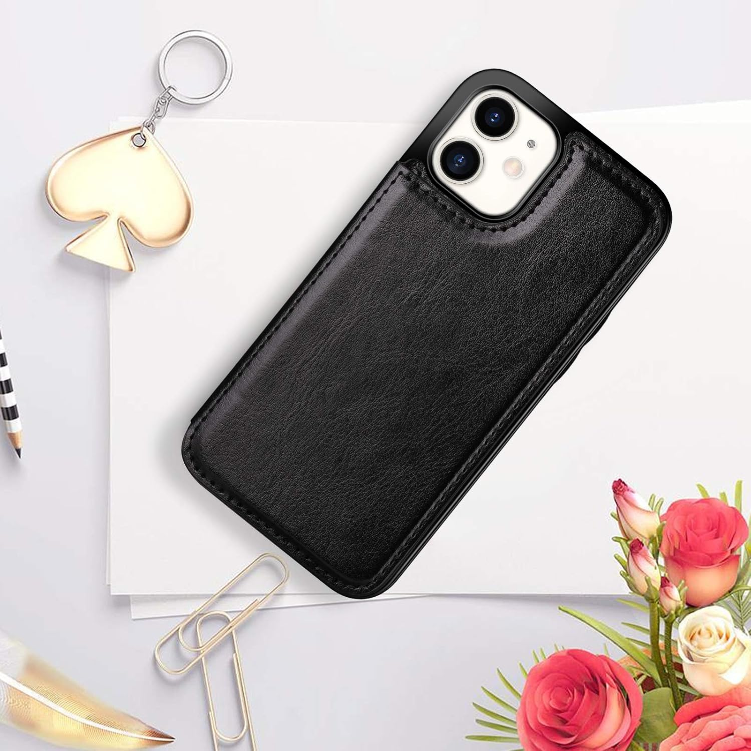 Coolden for iPhone 11 Case Shockproof Case for iPhone 11 Wallet Case Cover with Card Holder Slot Flip Folio Soft PU Leather Magnetic Closure Protective Case Cover for iPhone 11 6.1 inch (Black) 7 71ZWW43kfaL. AC SL1500