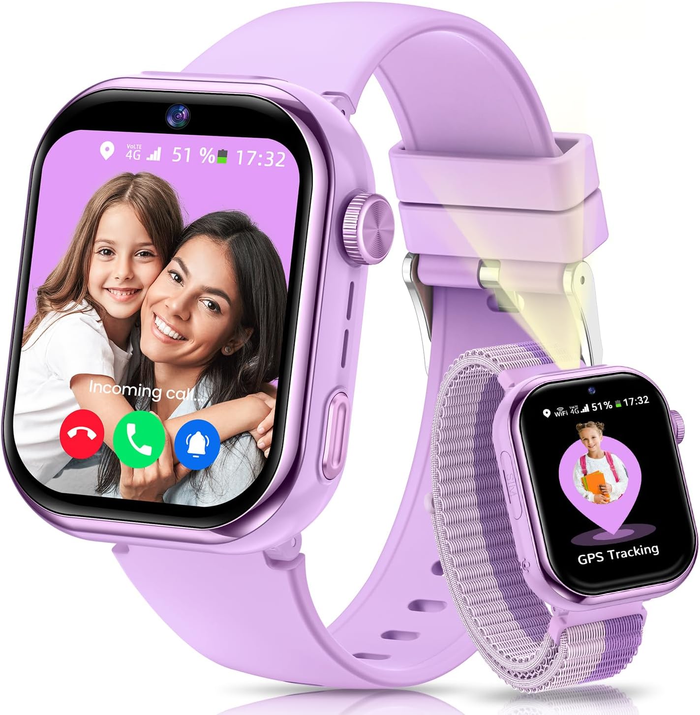 4G Reloj Inteligente Niña, 1.83» HD Smartwatch Niñas con GPS y Llamadas, Videol…