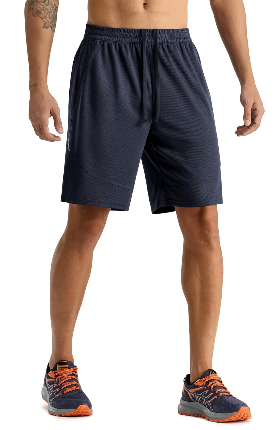 MIER Mens Athletic Shorts 9 Mesh Basketball Gym Quick Dry Shorts with Pockets for Active Running Workout Lightweight