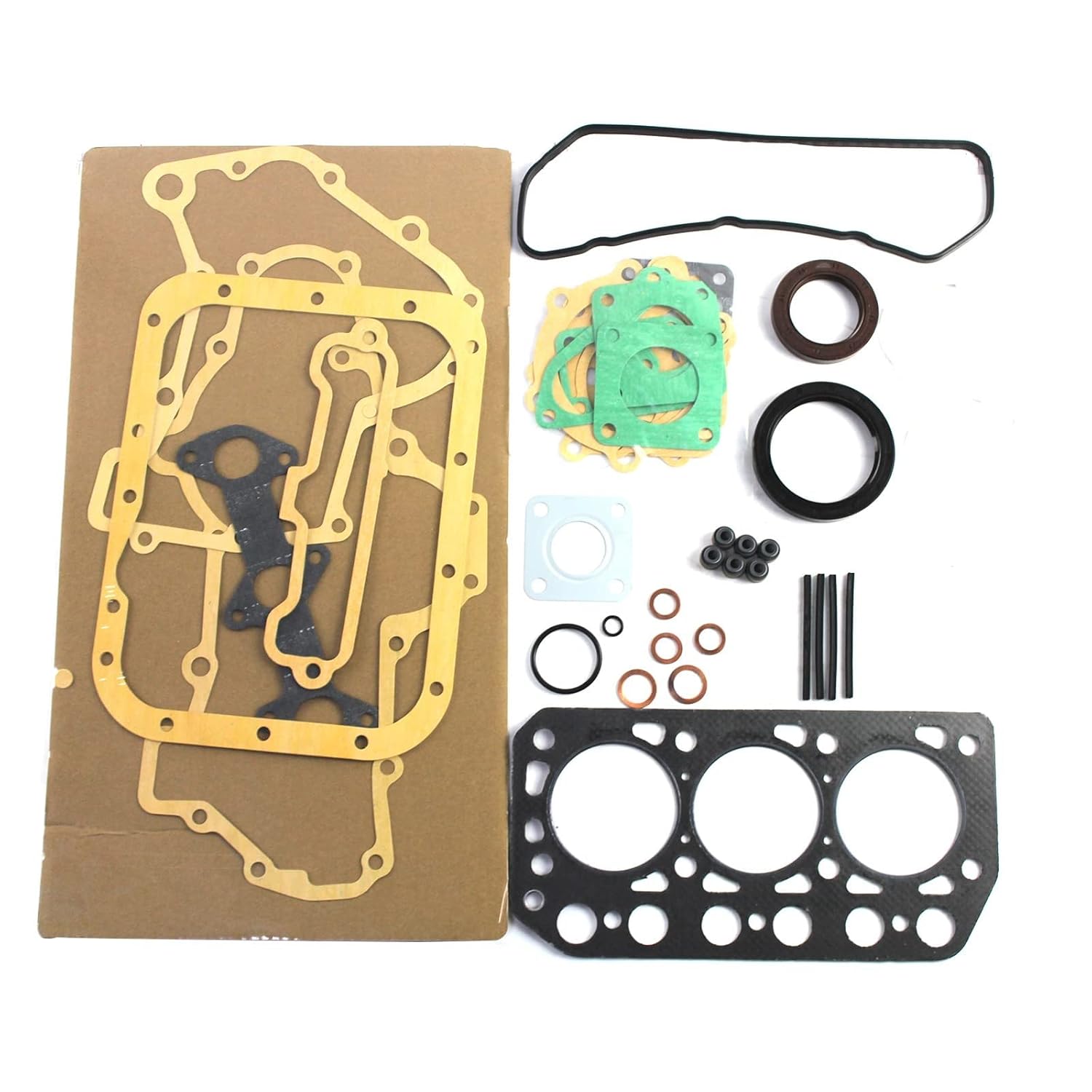 K3D Engine Gasket Kit Full Gasket Set with Head Gasket for Mitsubishi K3D Diesel Engine for Iseki TU170F TU177 Compact Tractor Engine Repair Aftermaket Parts
