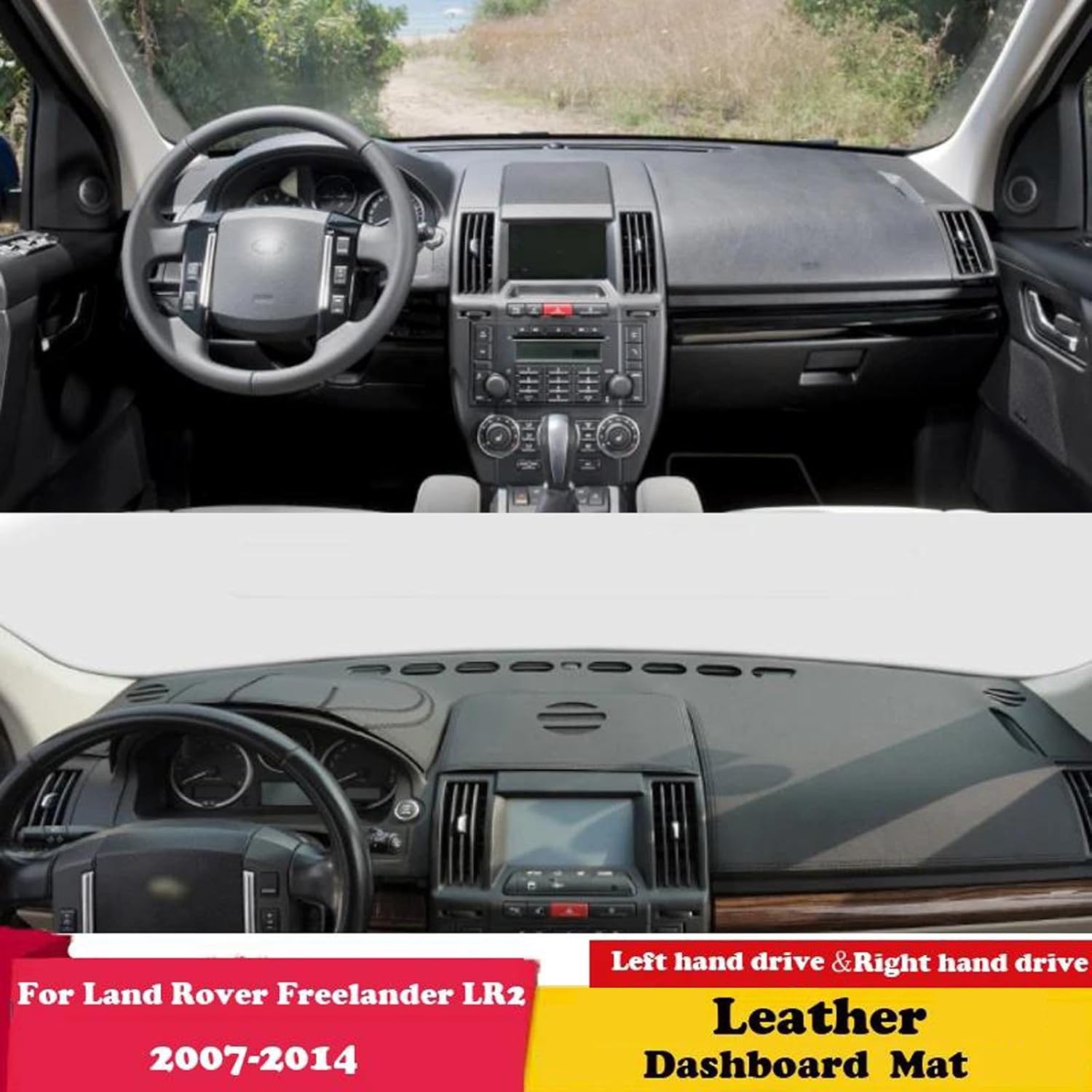 SpaNn Leather Car Dashmat Dashboard Cover Pad Dash Mat Carpet,Fit for Land Rover Freelander LR2 2006 2010-2014 Accessories