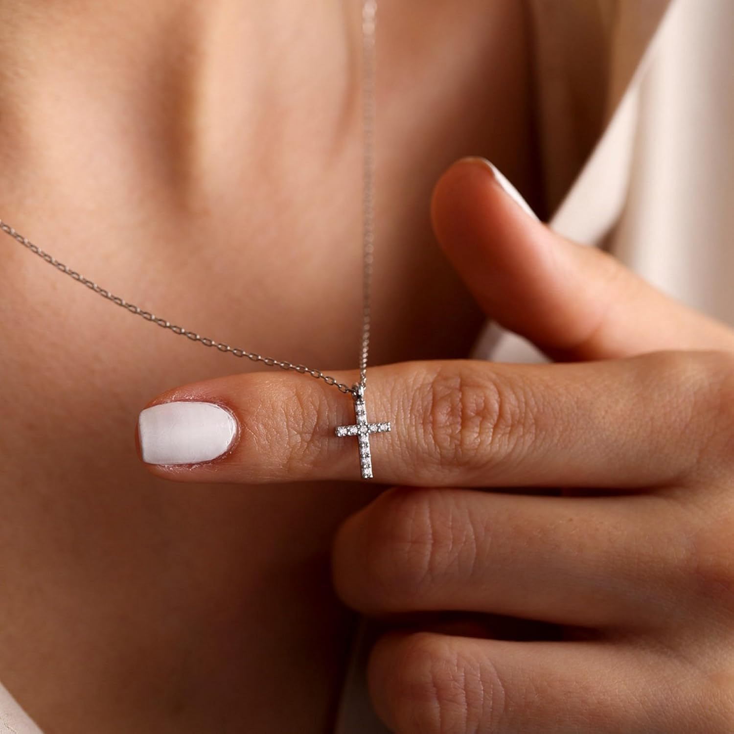 Collner Cross Necklace for Women 14K Gold Filled Cross Necklace Pendant Dainty Choker Necklace for Women Trendy Jewelry Gifts for Women - Image 5