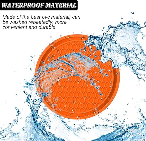 Miniatura 10 de BELOMI Portavasos para automóvil, paquete de 4 posavasos antideslizantes de inserción automática, 2.75 pulgadas, de silicona, impermeable, tapete