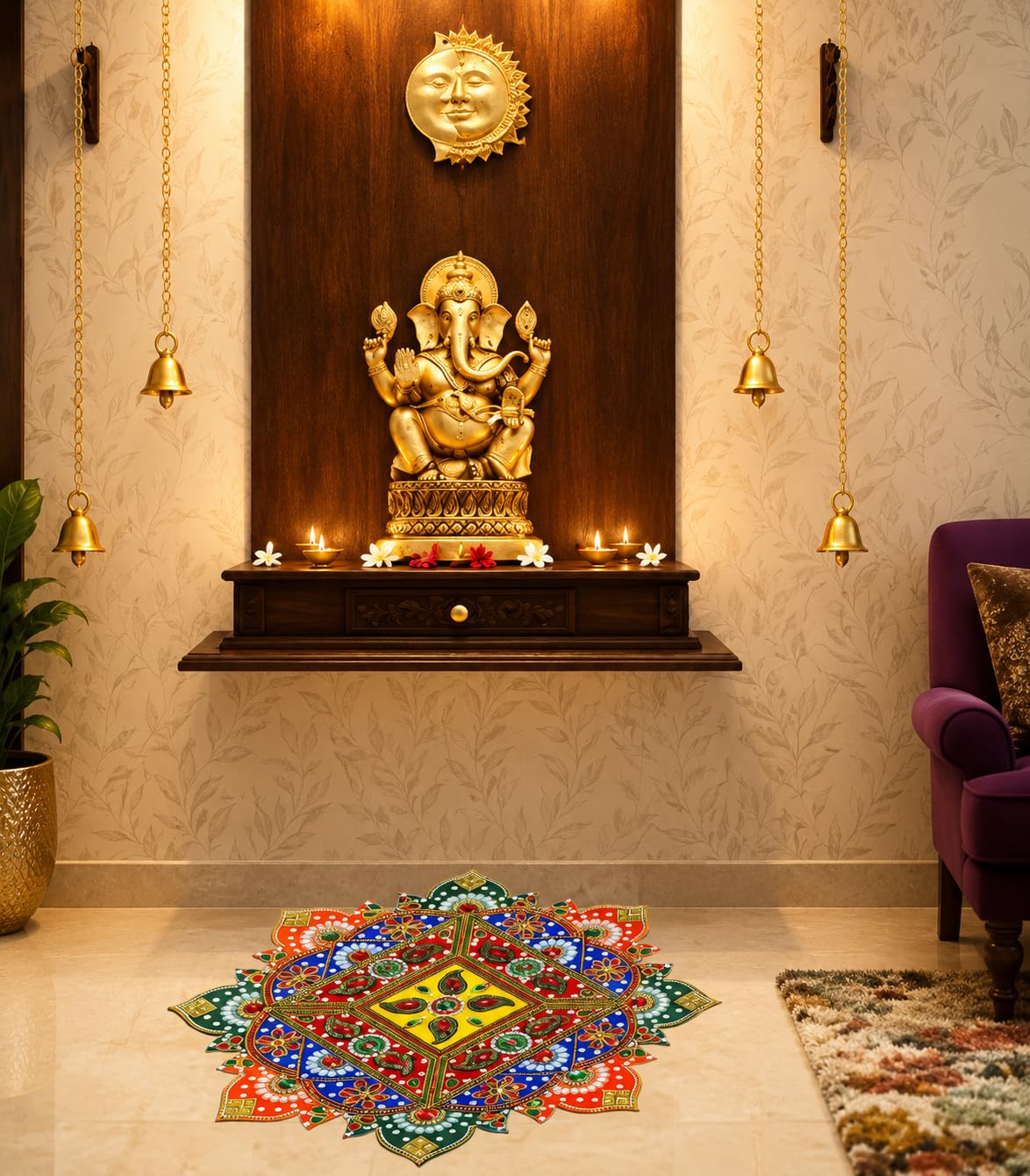 Colorful Acrylic Rangoli - Diwali Decoration -2