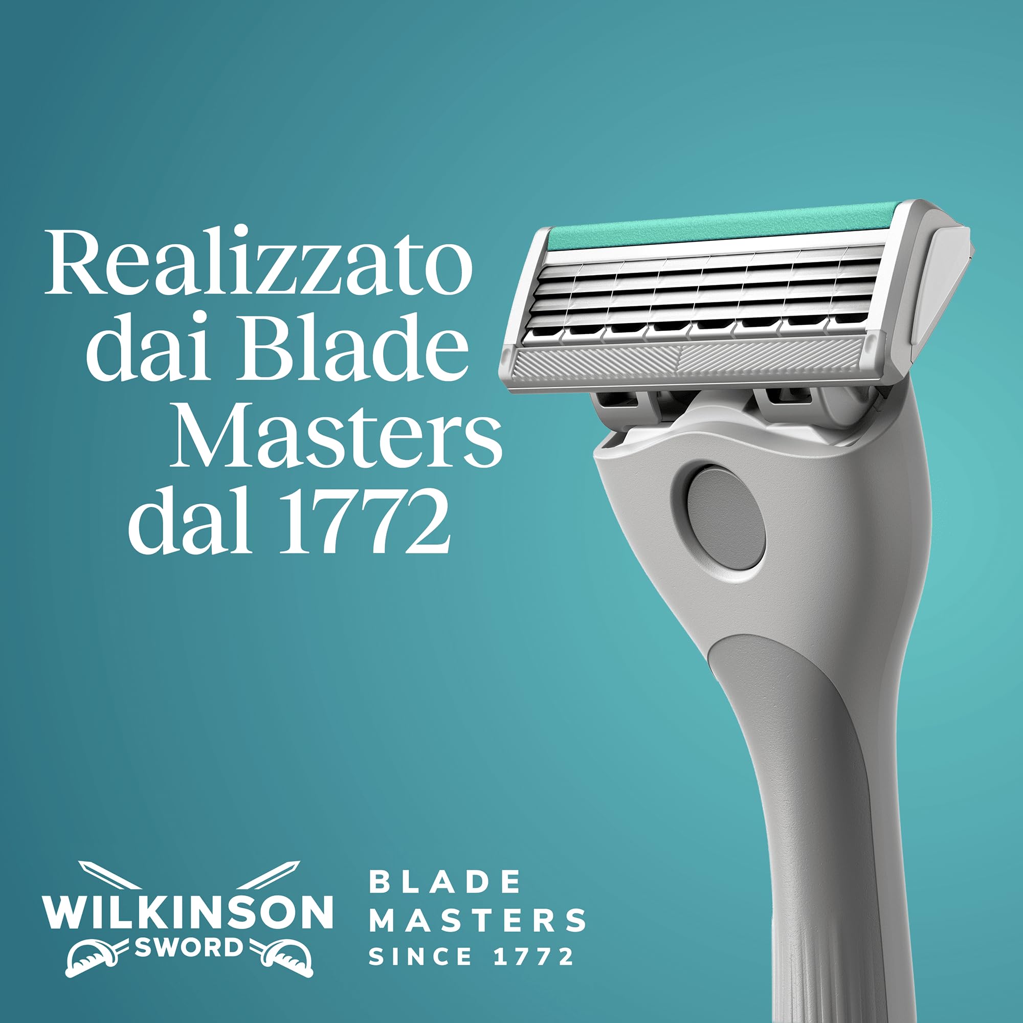 Wilkinson Sword Quattro, set di ricariche, 4 lame rivestite in diamante, 8 ricariche