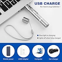 Vista 4 de Laser Pointer, Cat Toys for Indoor Cats, Kitten Dog Laser Pen Toy, Red Dot LED Light Pointer Interactive Toys for Indoor Cats Dogs, USB Charging, 5