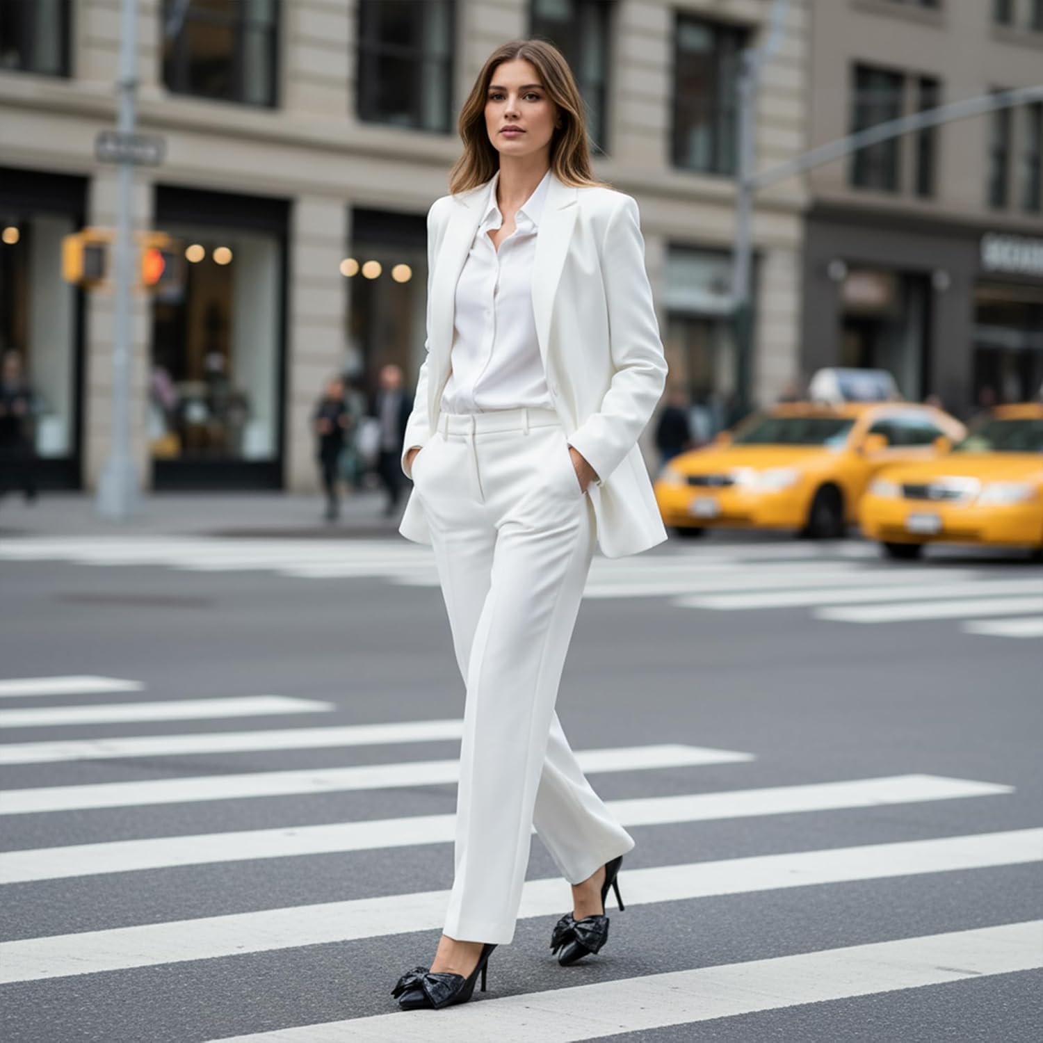 WSKEISP Womens Bow High Heels Dress Shoes 3.54IN Stiletto Kitten Heels Closed Pointed Toe D'Orsay Pumps Classy Wedding Party