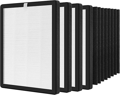 isinlive Filtros de repuesto ProHEPA 9000, compatibles con los adaptadores VEVA ProHEPA 9000 Air Pur, incluye 4 filtros H13 Premium True HEPA + 8