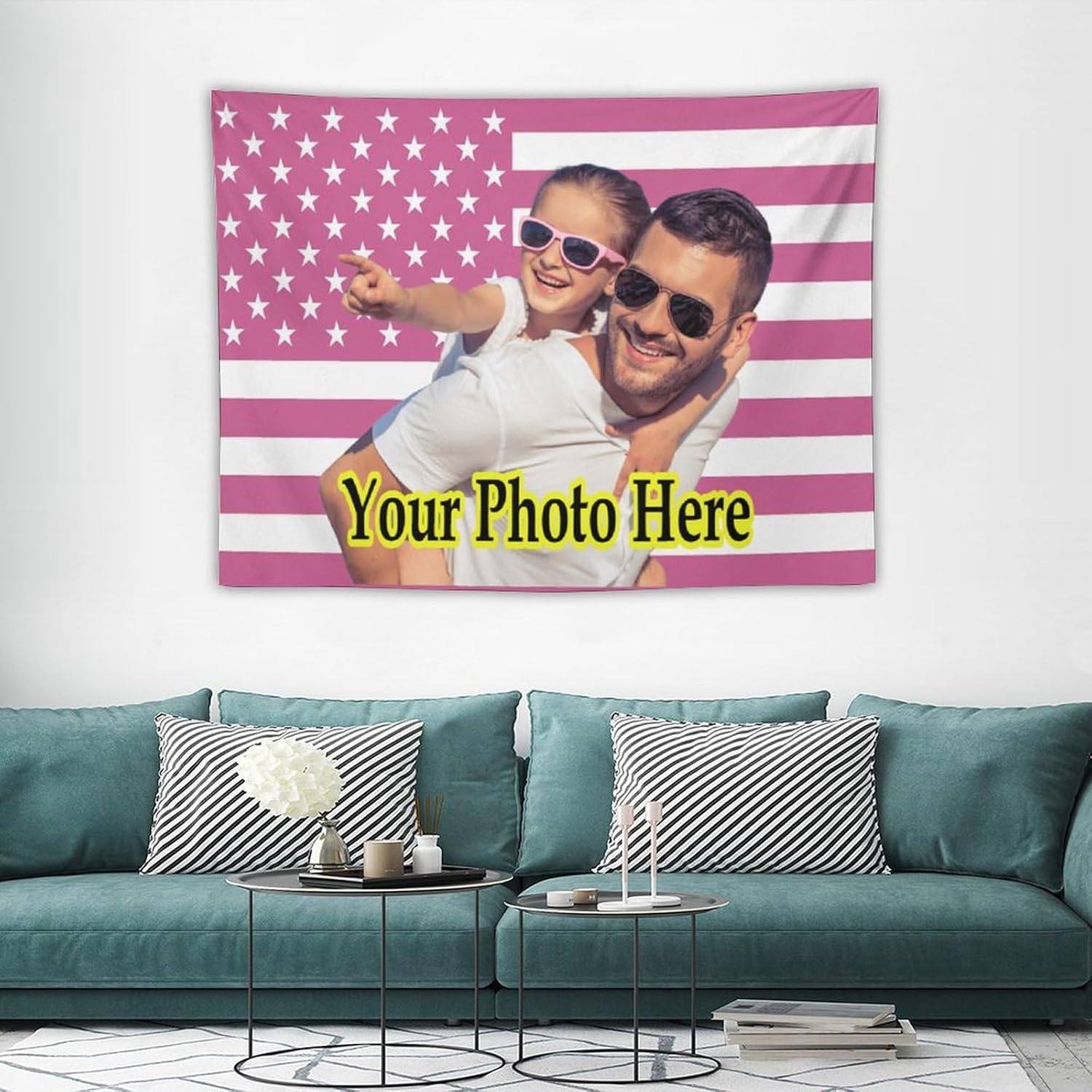 KAMXPOE Personalized Custom Tapestry with Picture Logo Text, Customized The Weeknd Poster Flag for Wall Decorative Backdrop, Horizontal, 40×30 inch