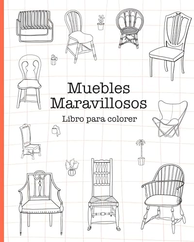 Muebles Maravillosos para colorear (Spanish Edition)