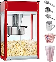Vista 1 de Popcorn Machine - Electric Popcorn Popper Stainless Steel Kettle With Scoops, Bags, Cups & Shaker Countertop Machine, Theater Style Ready in 5