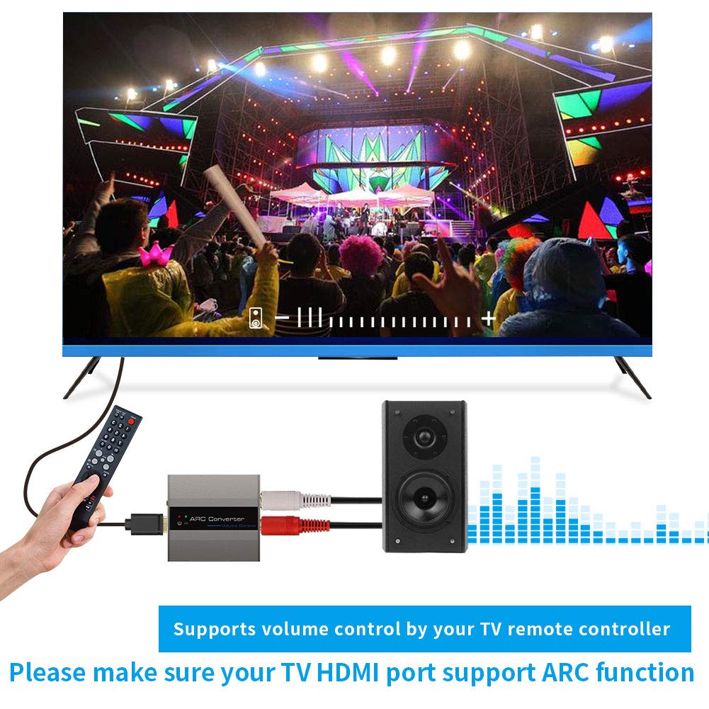 Buy 192KHz HDMI ARC Audio Adapter Digital to Analog RCA Converter HDMI