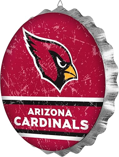 Letrero de pared de Los Angeles Chargers de 13 pulgadas con tapa de botella envejecida, edición limitada, de FOCO Chargers, representa a la NFL, AFC