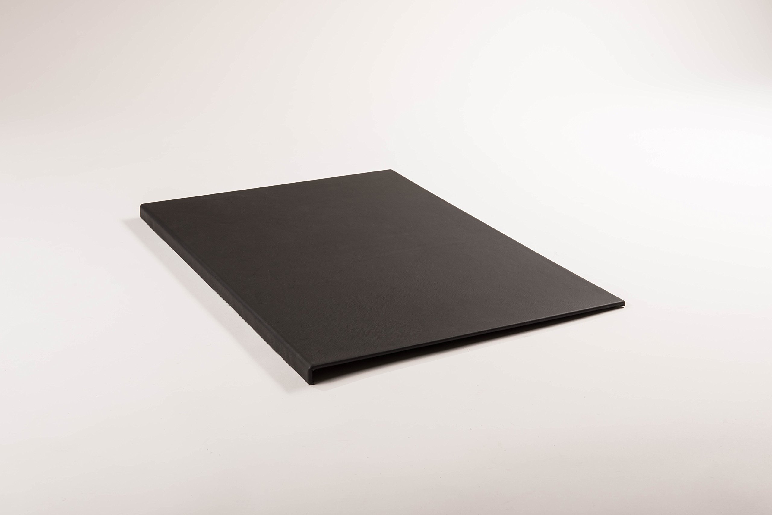 Schreibtischunterlage Schreibunterlage Leder Kantenschutz: 58x39 cm Echtleder abgewinkelt Auflage schwarz rutschfest für Büro USO580390