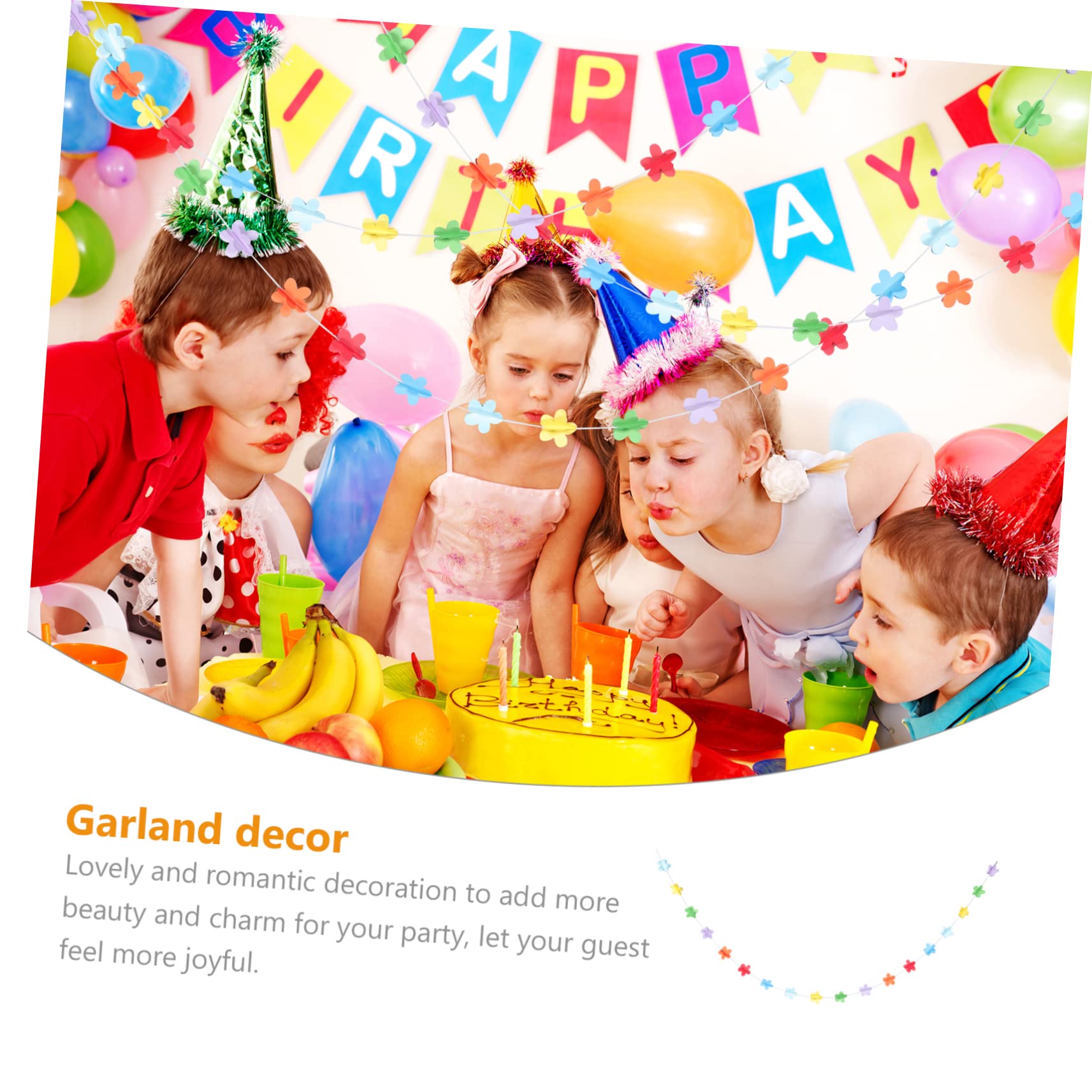 PRETYZOOM 5 Sätze Girlandenbanner Aus Papier Jahrestag Wandverkleidung Hochzeitsdirndl Kinderga Orgie Braut- Aufdecken Hochzeitsdeko Girlandendekor Aus Papier Girlande Aus Papier 4 Stück * 5