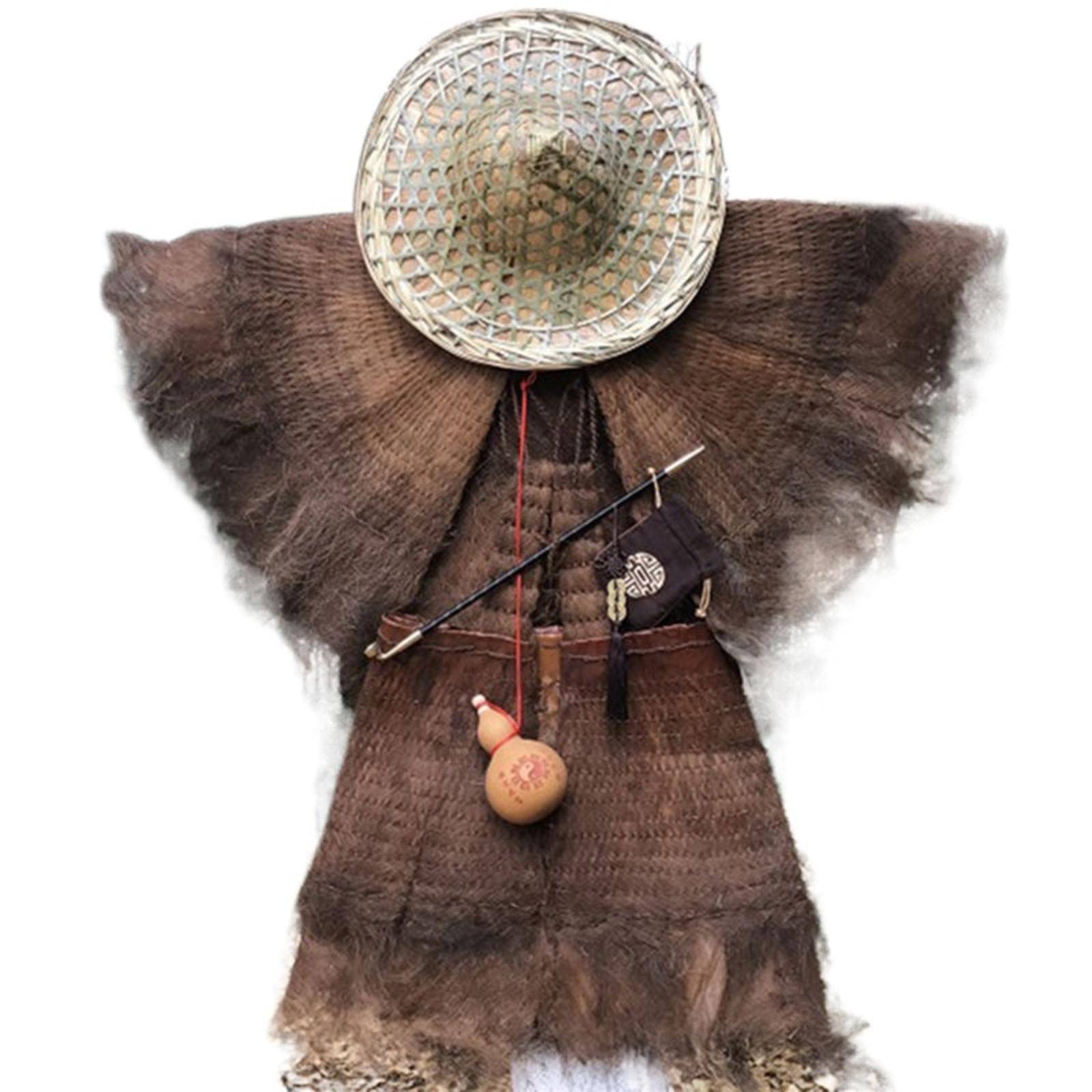 Amazon.co.jp: わらレインコート竹帽子わらじ竹バスケットレストラン