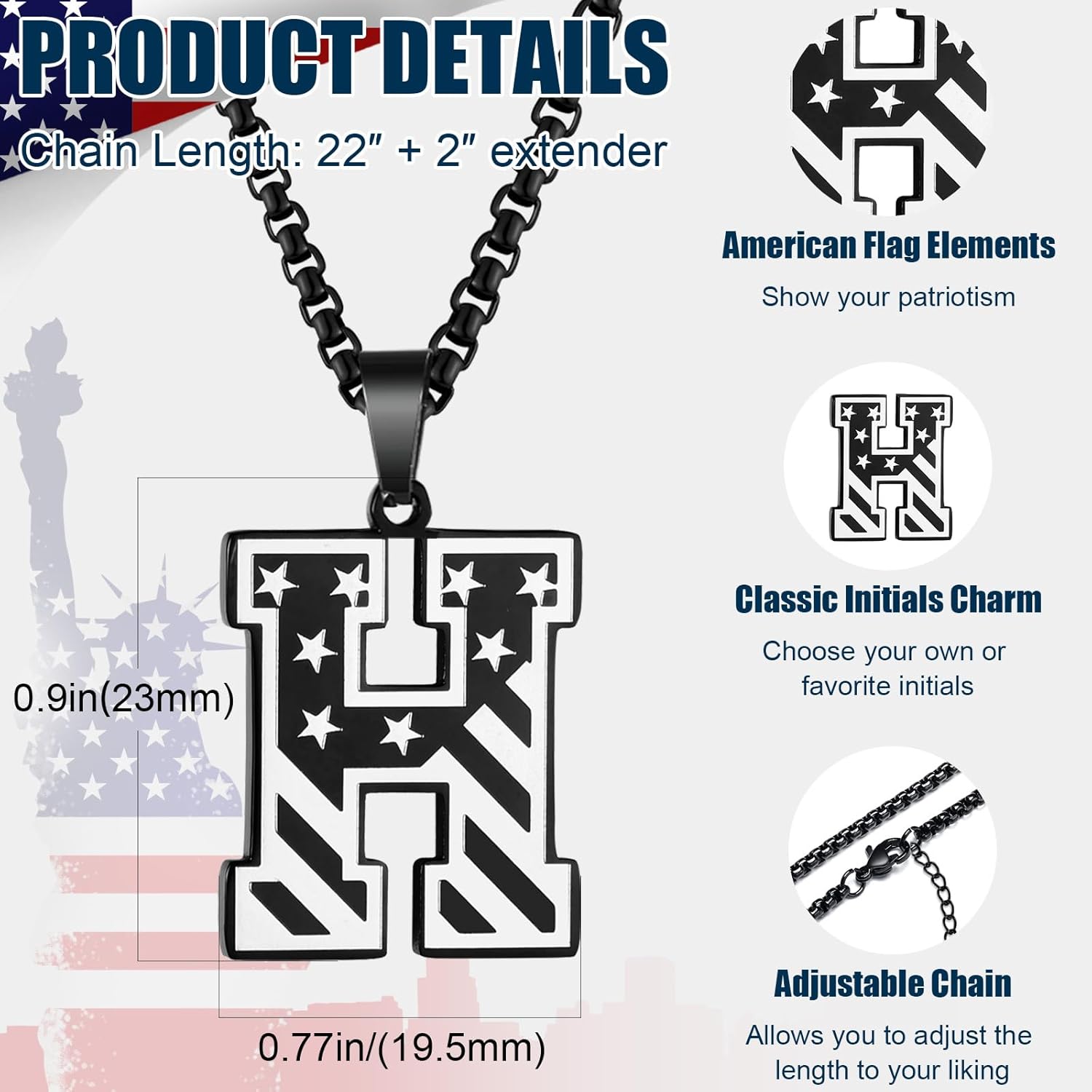 Hisatan Triangle Initial Necklace for Men Women, Stainless Steel Triangle A-Z Letter Pendant Minimalist Silver Mens Geometric Twist Chain Jewelry Gifts for Him Boyfriend Husband, 22+2 IN - Image 3