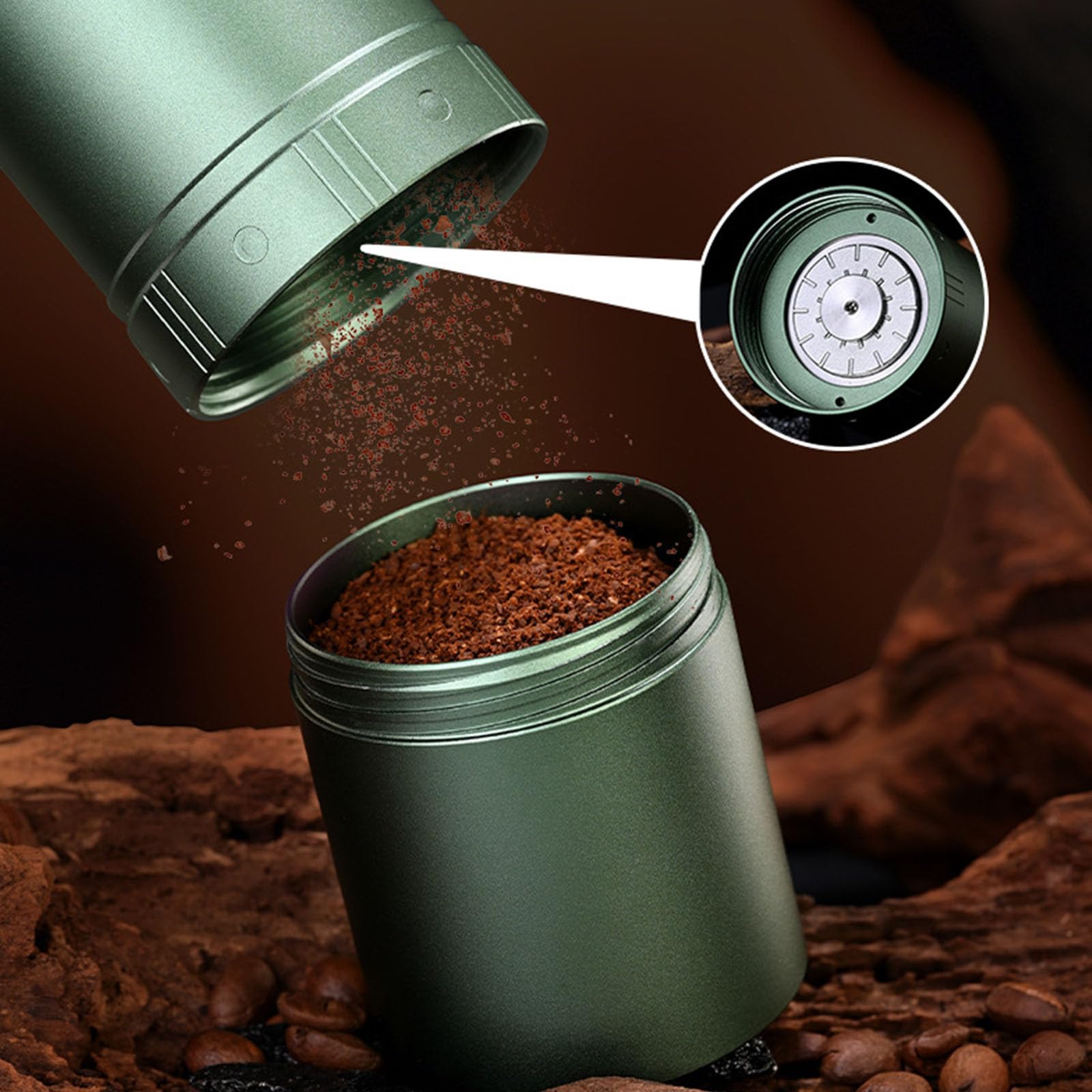 Molinillo de café manual de acero inoxidable 304 con manivela de mano, molinillo de café manual para café