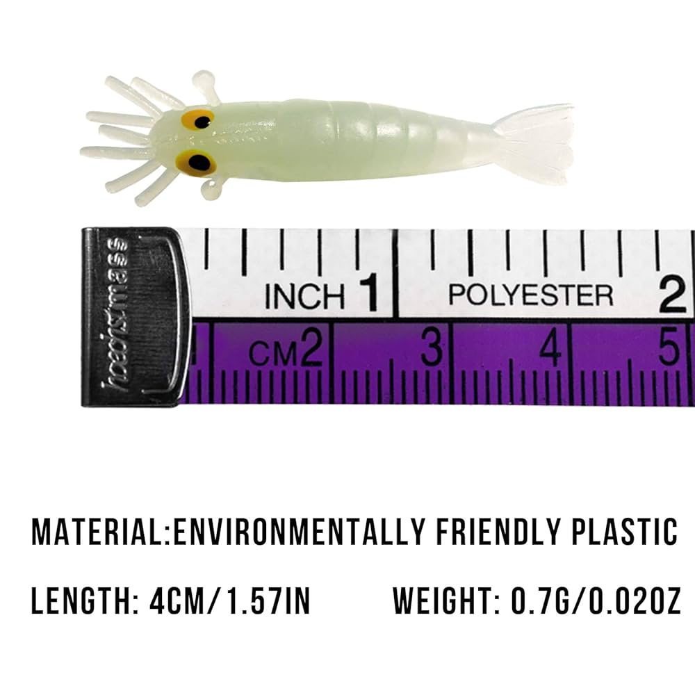 Esche Artificiali Per Pesca - 7 Gamberi Luminosi In Silicone Per Acqua Dolce E Salata - Foto 6