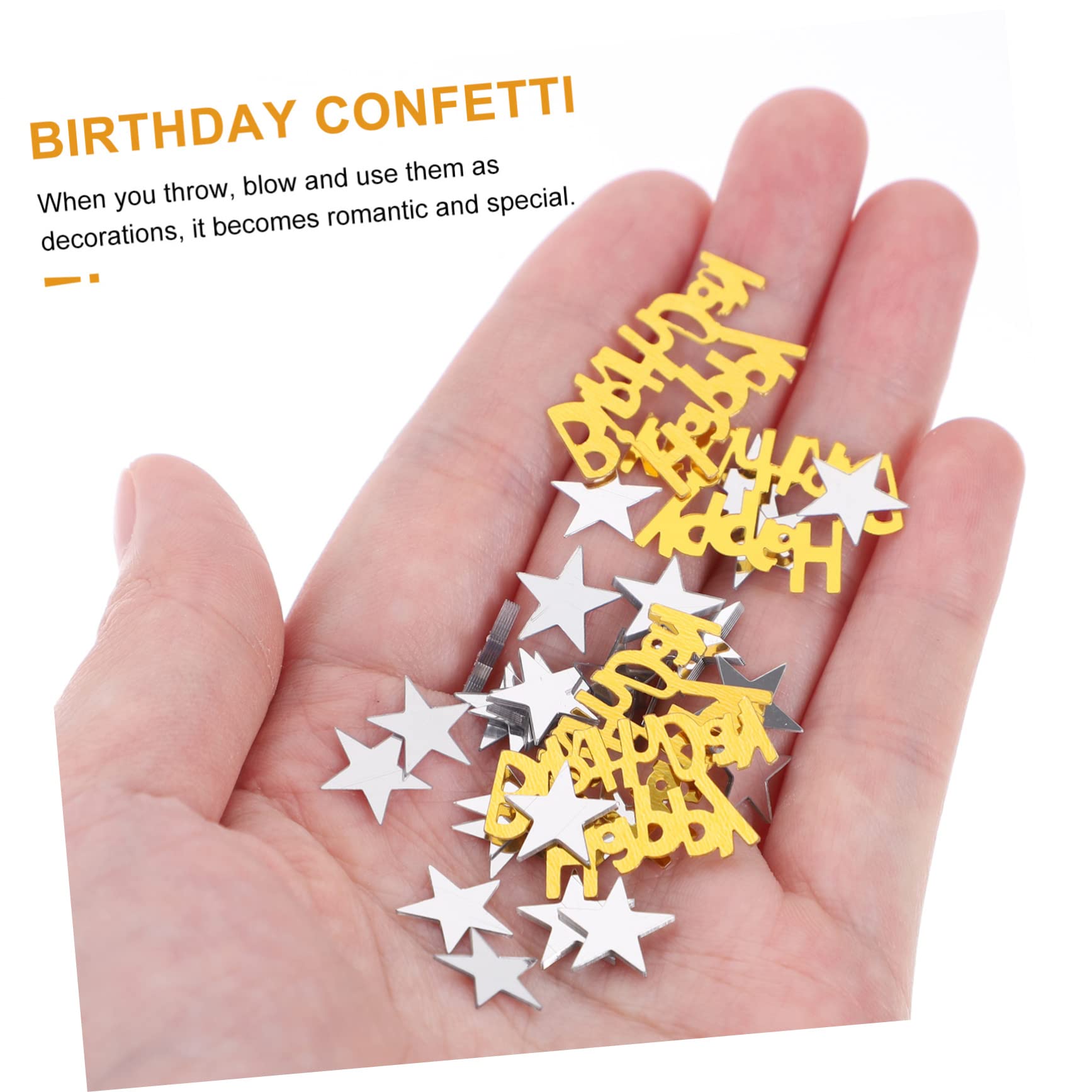 Amosfun 4 Pezzi Di Decorazioni Da Tavola Per Feste Di Compleanno 5 Sacchetti Di Coriandoli Di Plastica Decorazioni Di Buon Compleanno