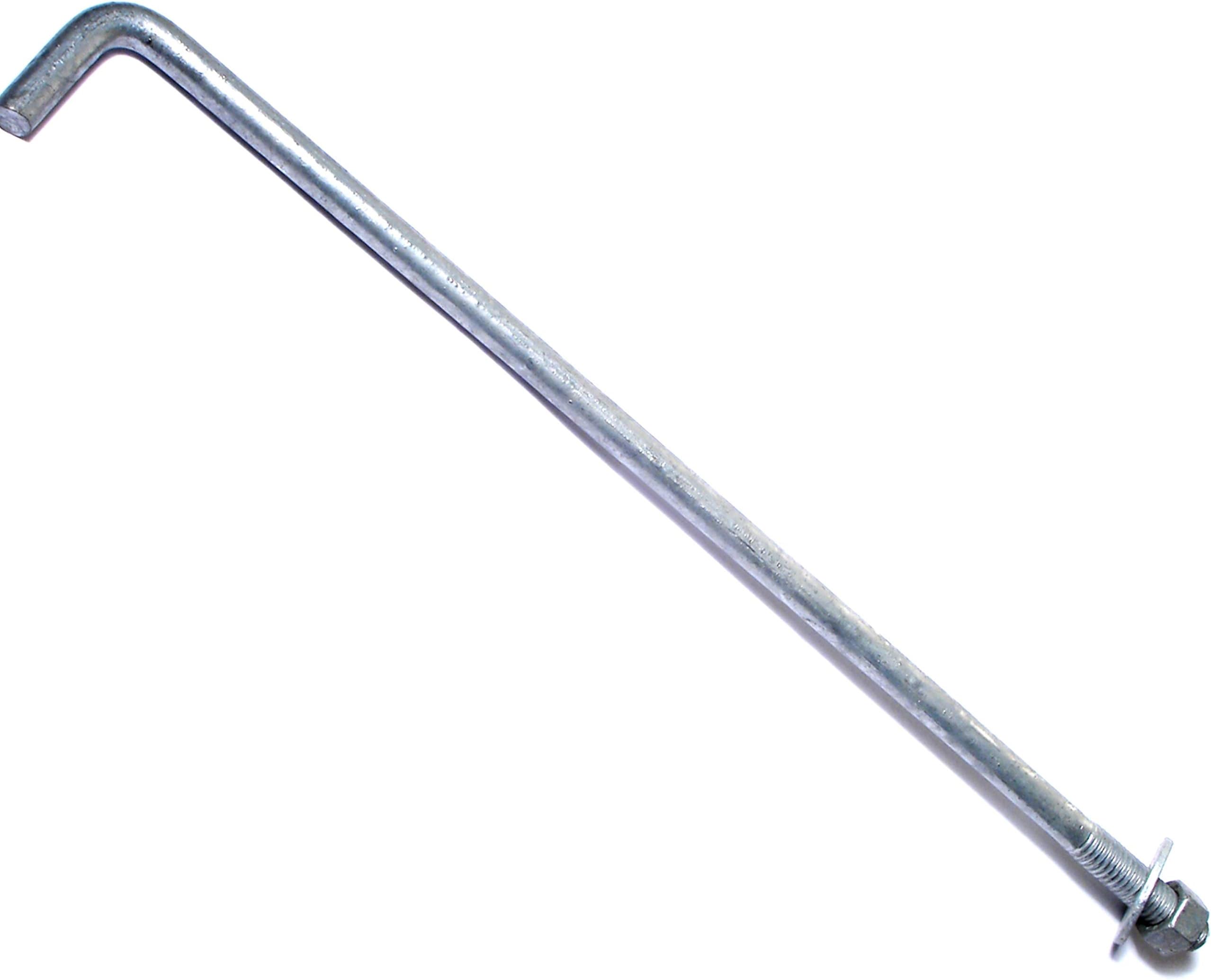 Hard to Find Fastener Hot Dip Galvanized Anchor Bolts, Sturdy Steel Anchors for Concrete, Cement, Asphalt in Construction, 3/8-16 x 12", Pack of 25