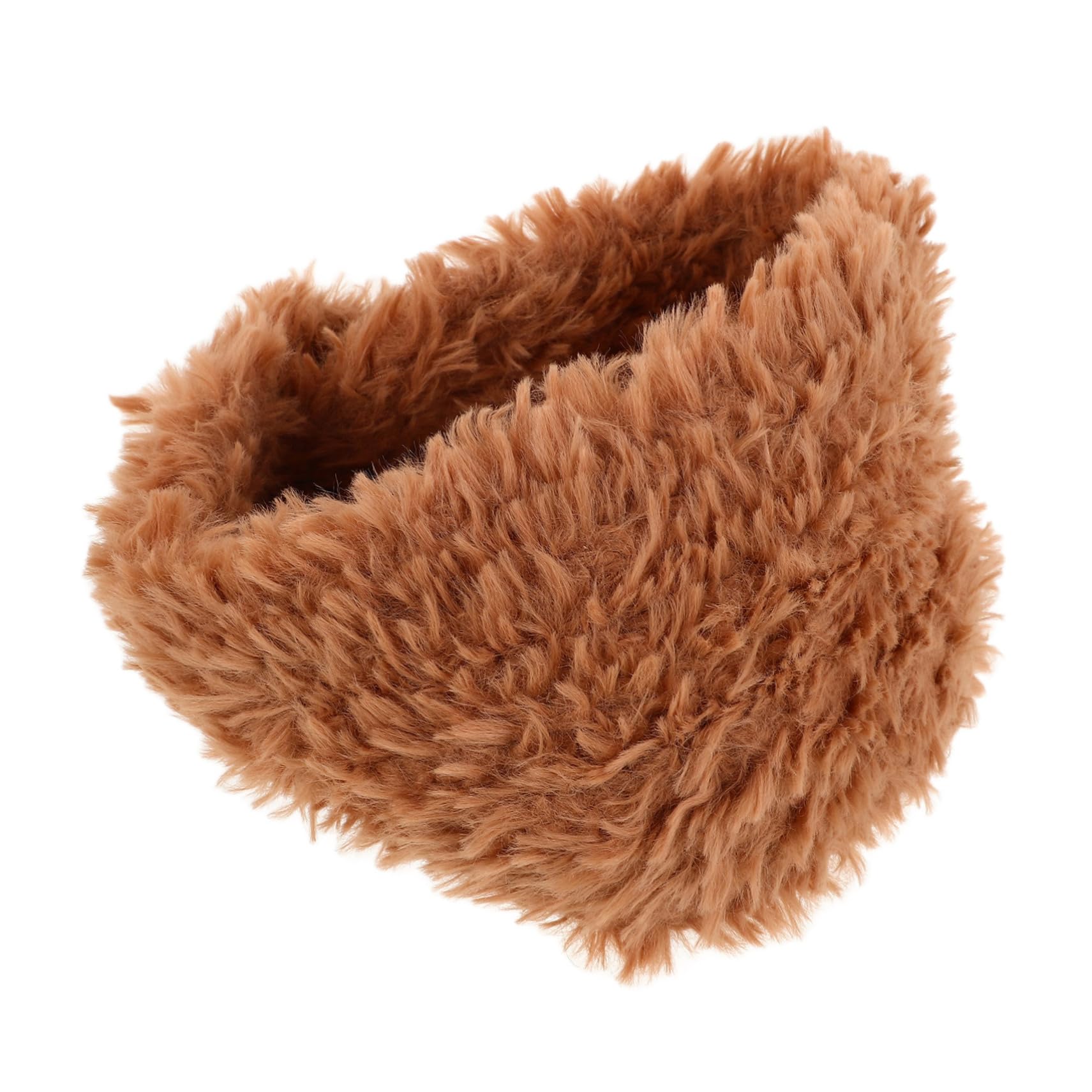 FRCOLOR Knit Crochet Turban Headband for Women Warm Bulky Ear Warmer Vintage Inspired Design Furry Ear Muffs Stylish Hair Accessory for Cold Weather Fashion