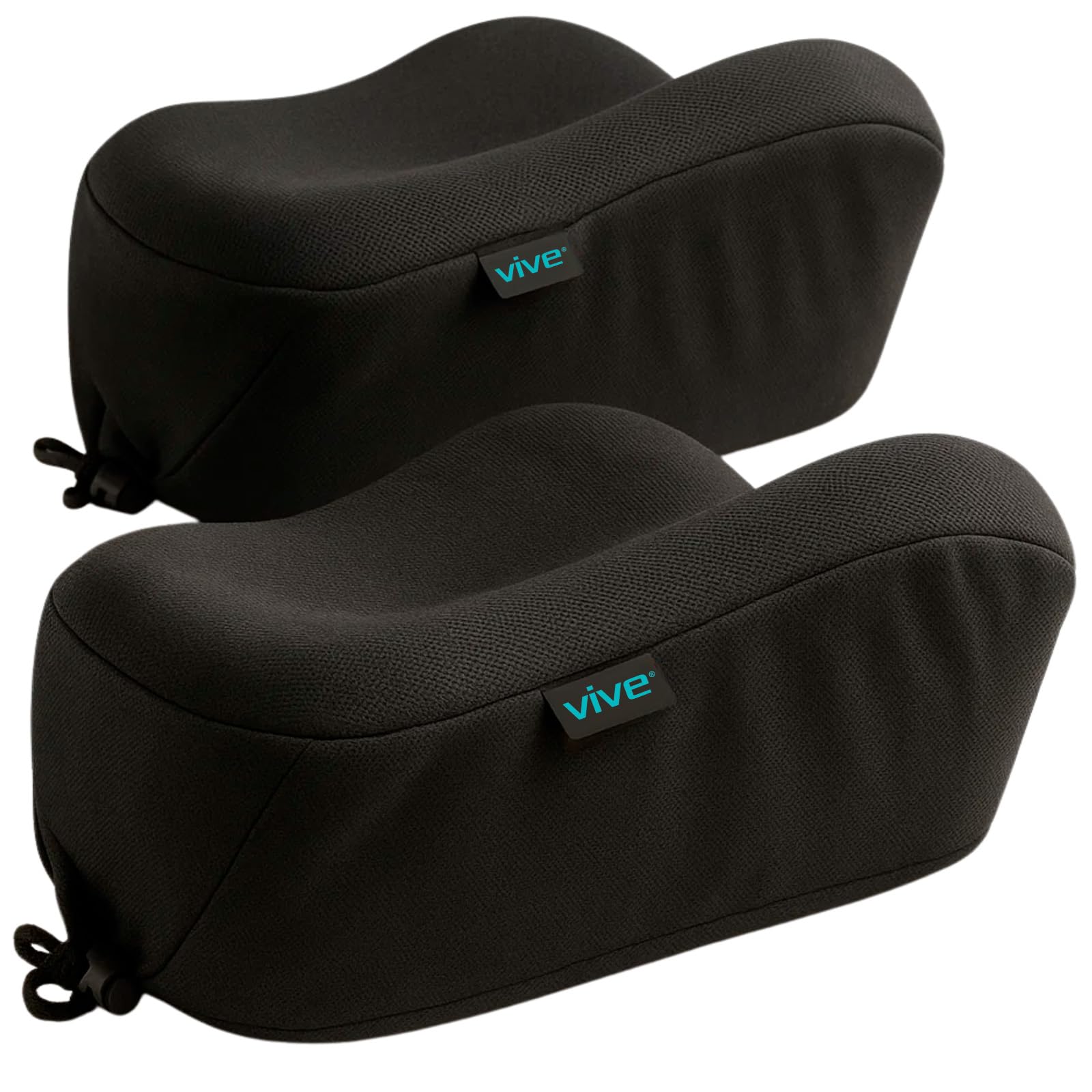 Vive Upright Walker Forearm Pads For Seniors (2 Pcs) - Foam Lightweight Armrest Cover - Stand up, Tall Upwalker Accessories - Soft, Comfortable Rest For Arms, Machine Washable - Nonslip Bottom (Black)