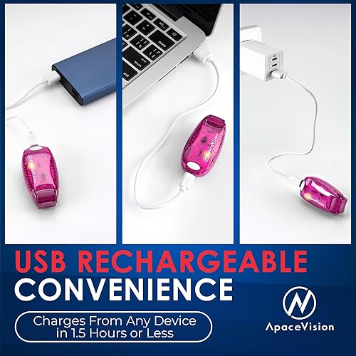 Miniatura 8 de EverLightFX - Luz LED de seguridad recargable por USB (paquete de 2) por Apace, luz trasera de bicicleta súper brillante funciona brillantemente