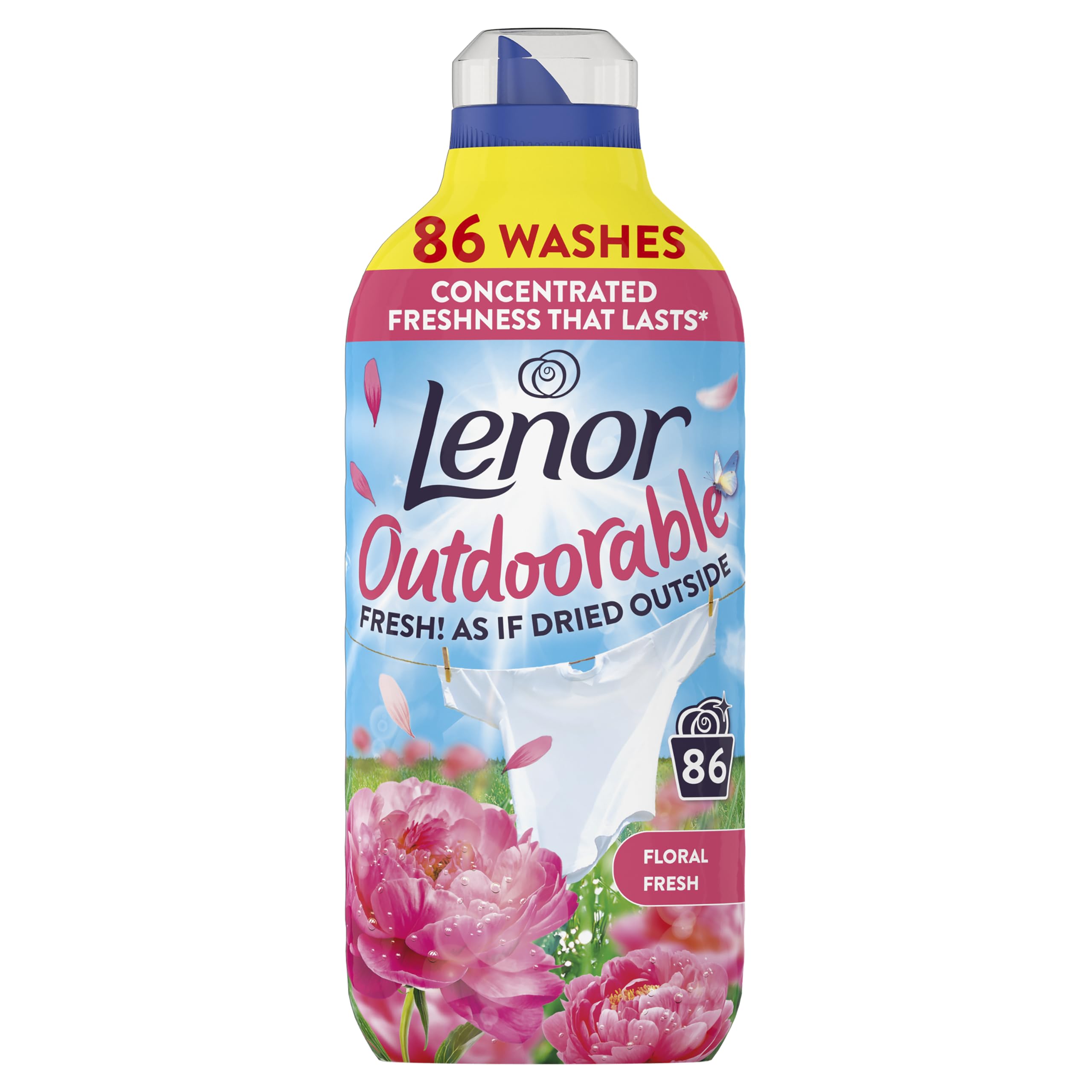 Lenor Outdoorable Fabric Conditioner 86 Washes, Floral Fresh
