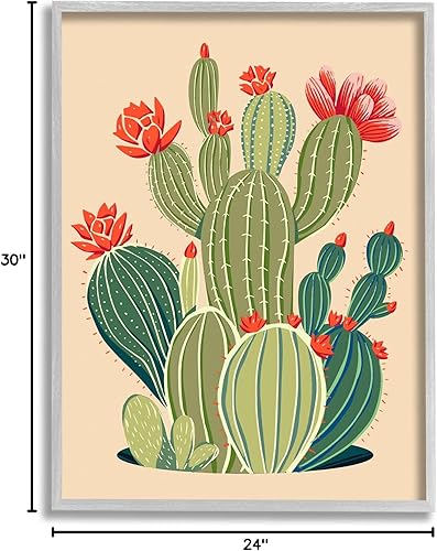 Miniatura 8 de Stupell Industries Whimsical Cactus Flower Vegetation Framed Giclee Art, Design by Ziwei Li