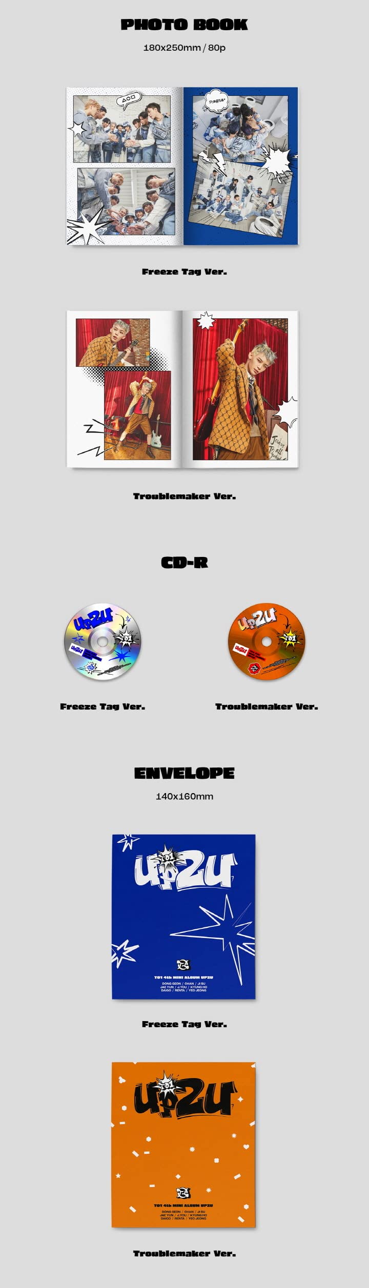 TO1 - UP2U CD+Pre-Order Benefit (Freeze Tag+Troublemaker ver. SET)